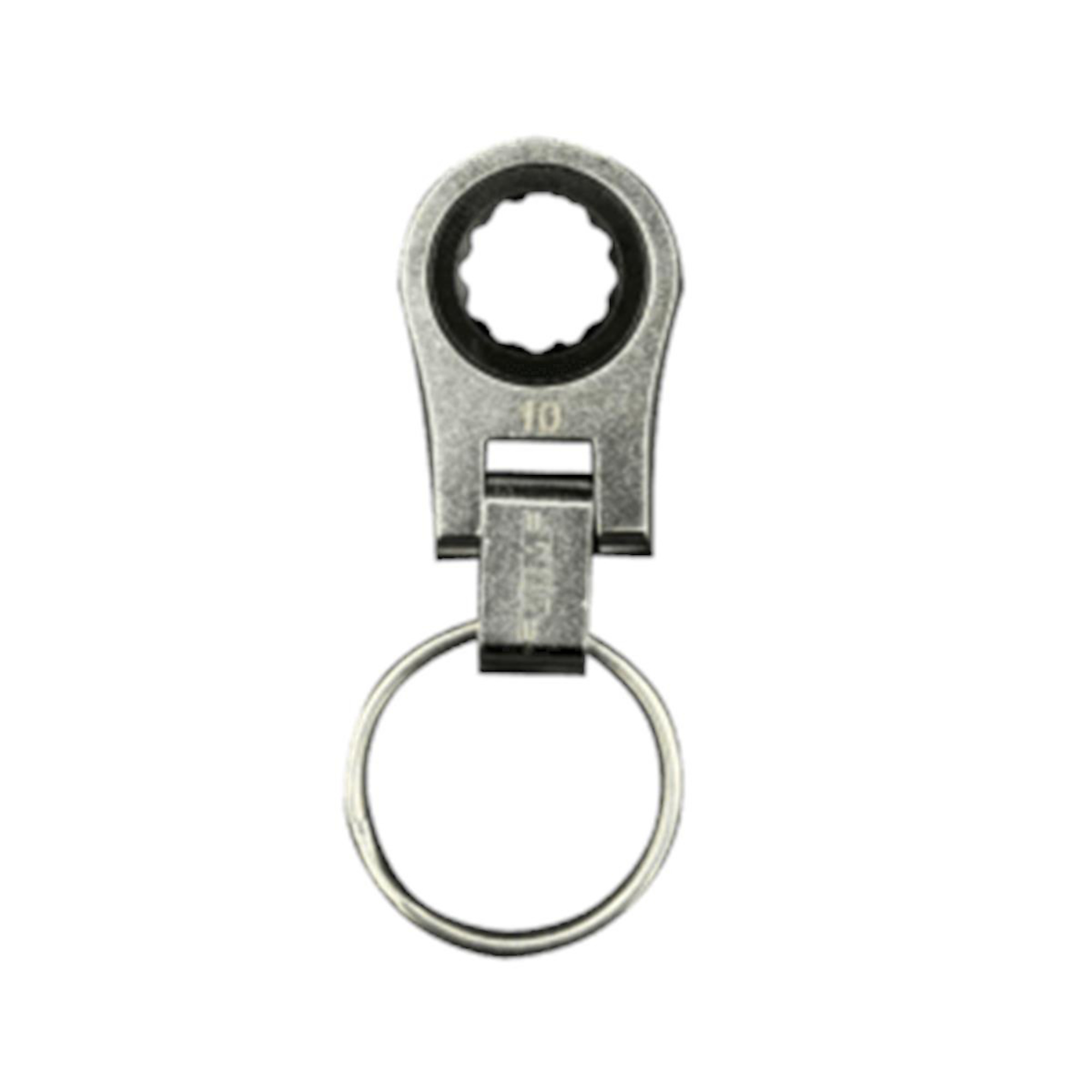 VIM Tools Flex Palm Ratcheting Wrench Keychain — 10mm, Satin Finish, Model# VIMFPRW10K