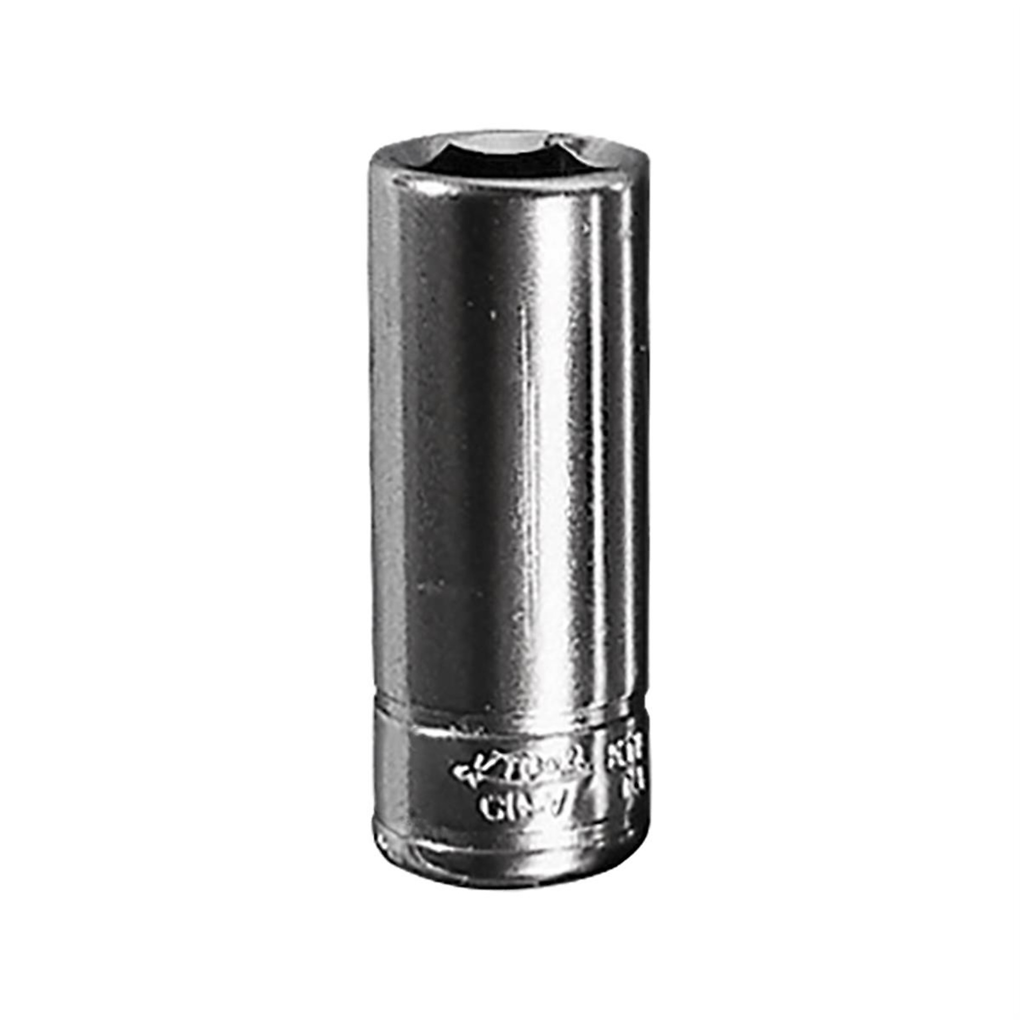 K Tool International 7/16in. 6-Point Deep Socket — 1/4in. Drive, Chrome Vanadium Steel, Model# KTI21214