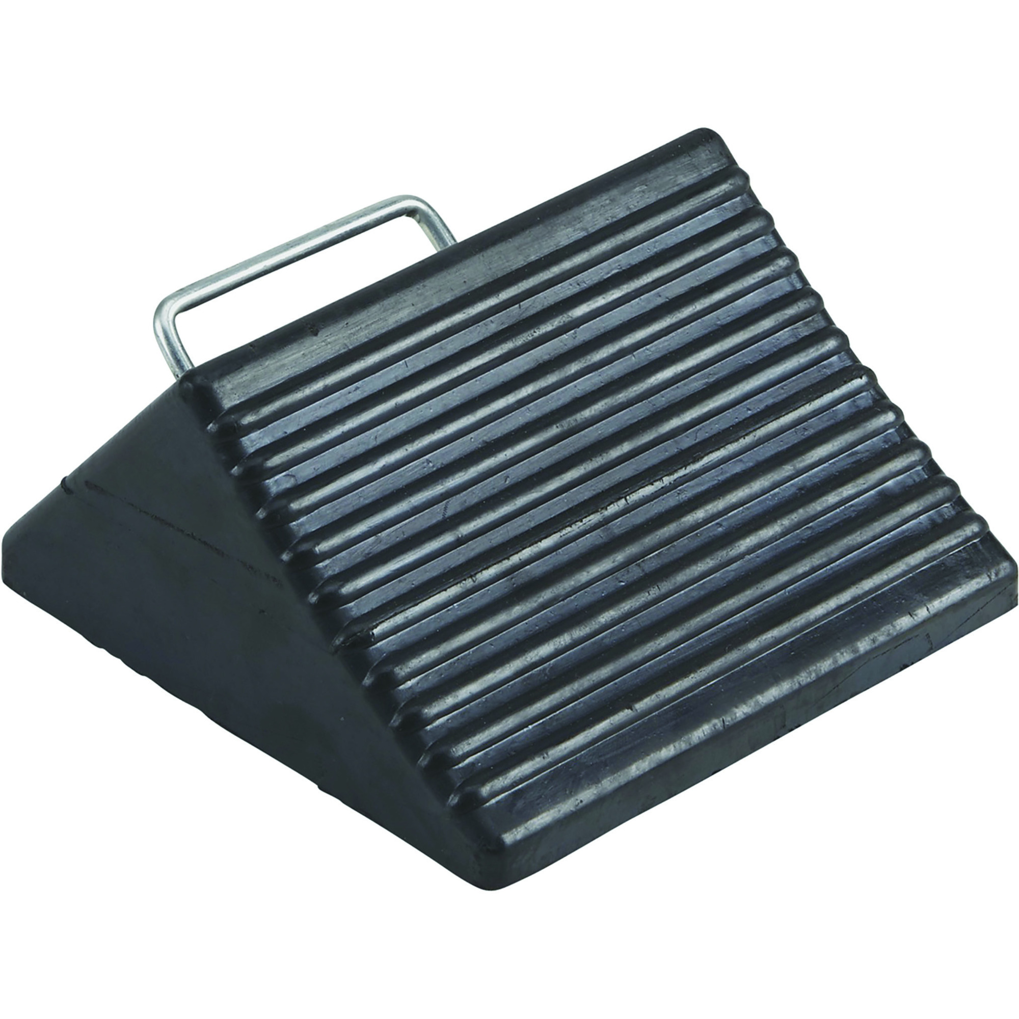 BluBird, Rubber Wheel Chock w Handle Vehicle Trailer, Working Width 5 in, Height 4 in, Included (qty.) 1 Model# BBRWC03