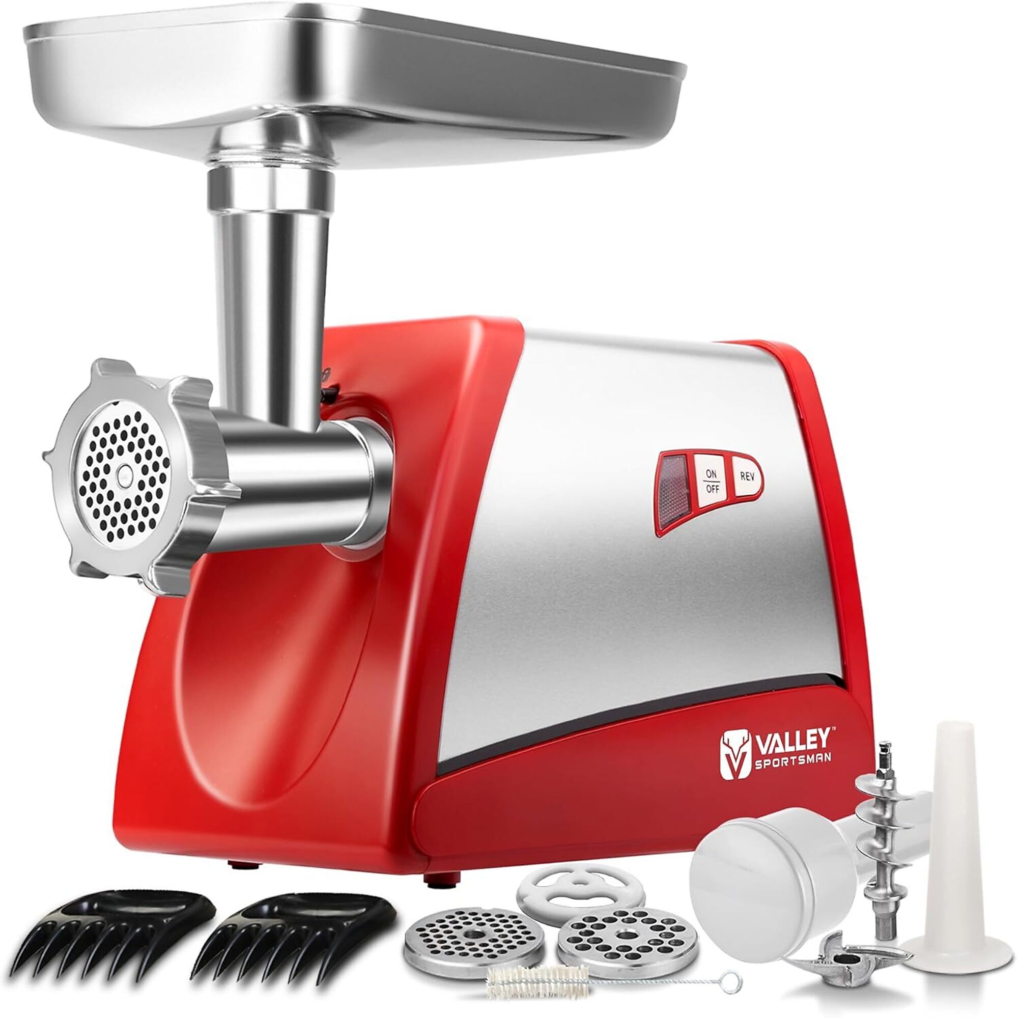Valley Sportsman Household Meat Grinder — 0.5 HP, 4 Lbs./Min., Stainless Steel, Red, Model# 1A-PG508R
