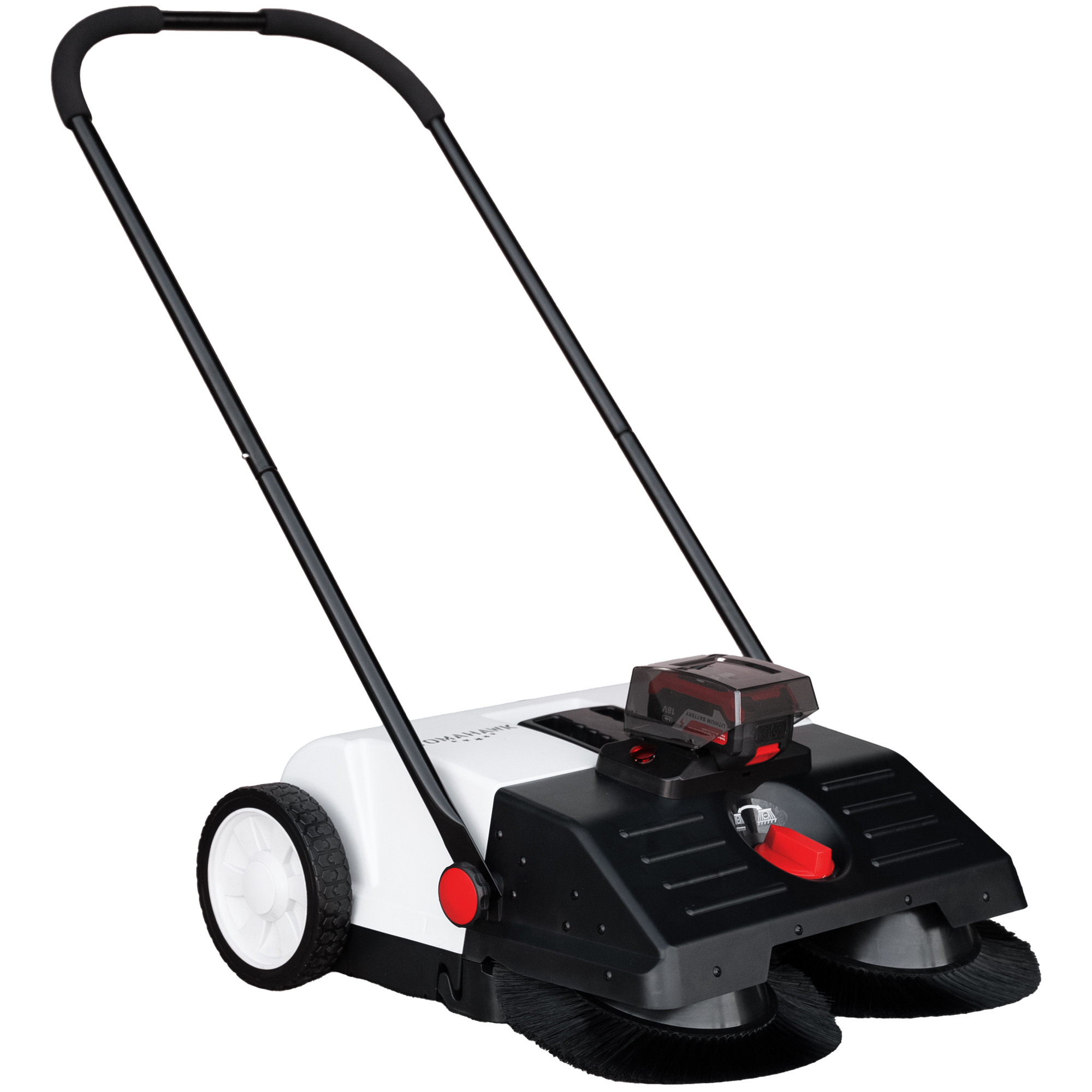 Tomahawk Electric Push Sweeper - 22in. Width, 18V Battery, Dual Brush System, Adjustable Handle, Model# eTOS22