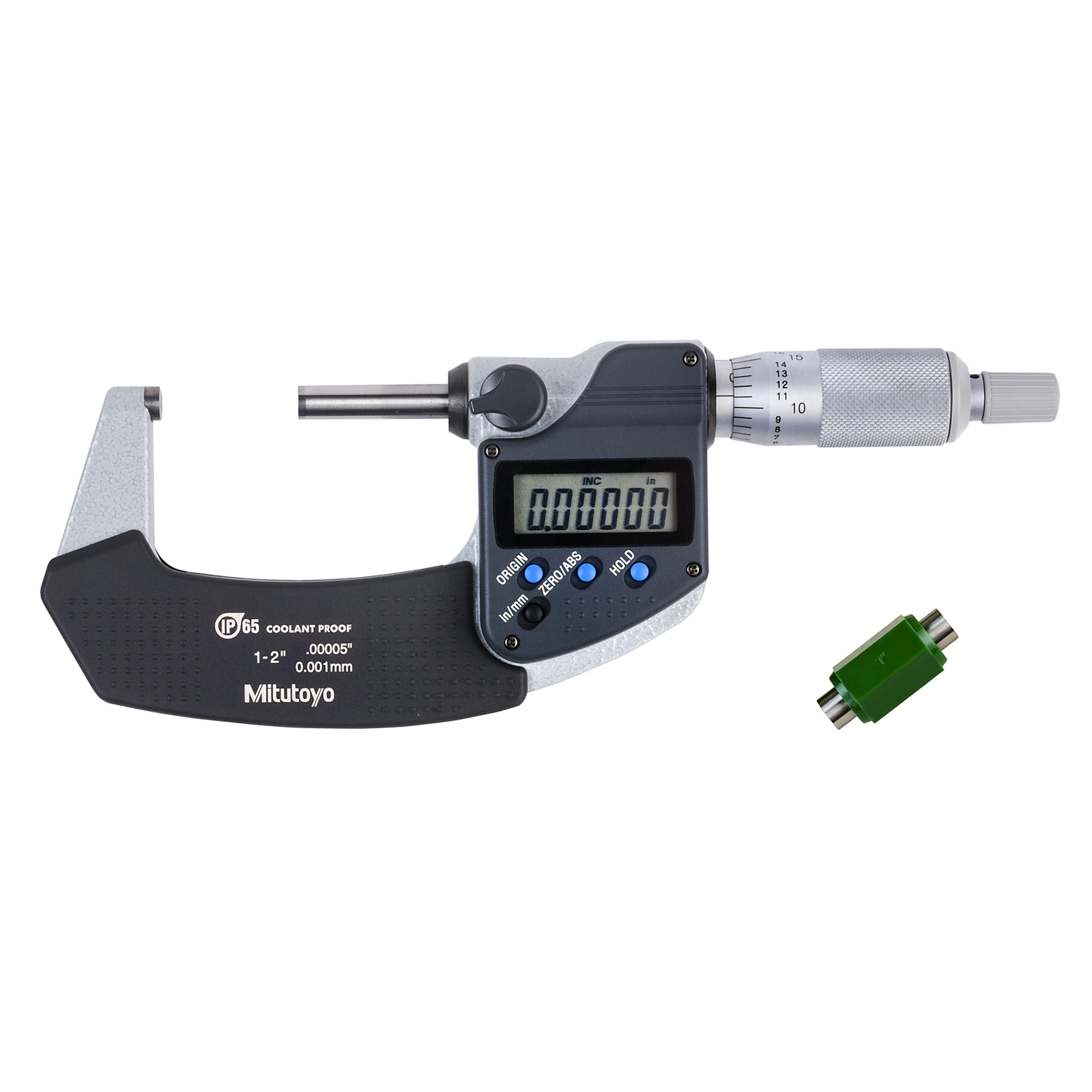 Micrometer Rachet Mitutoyo Ratchet Stop Micrometer - 2in. Capacity, IP65, Digital, Model ...