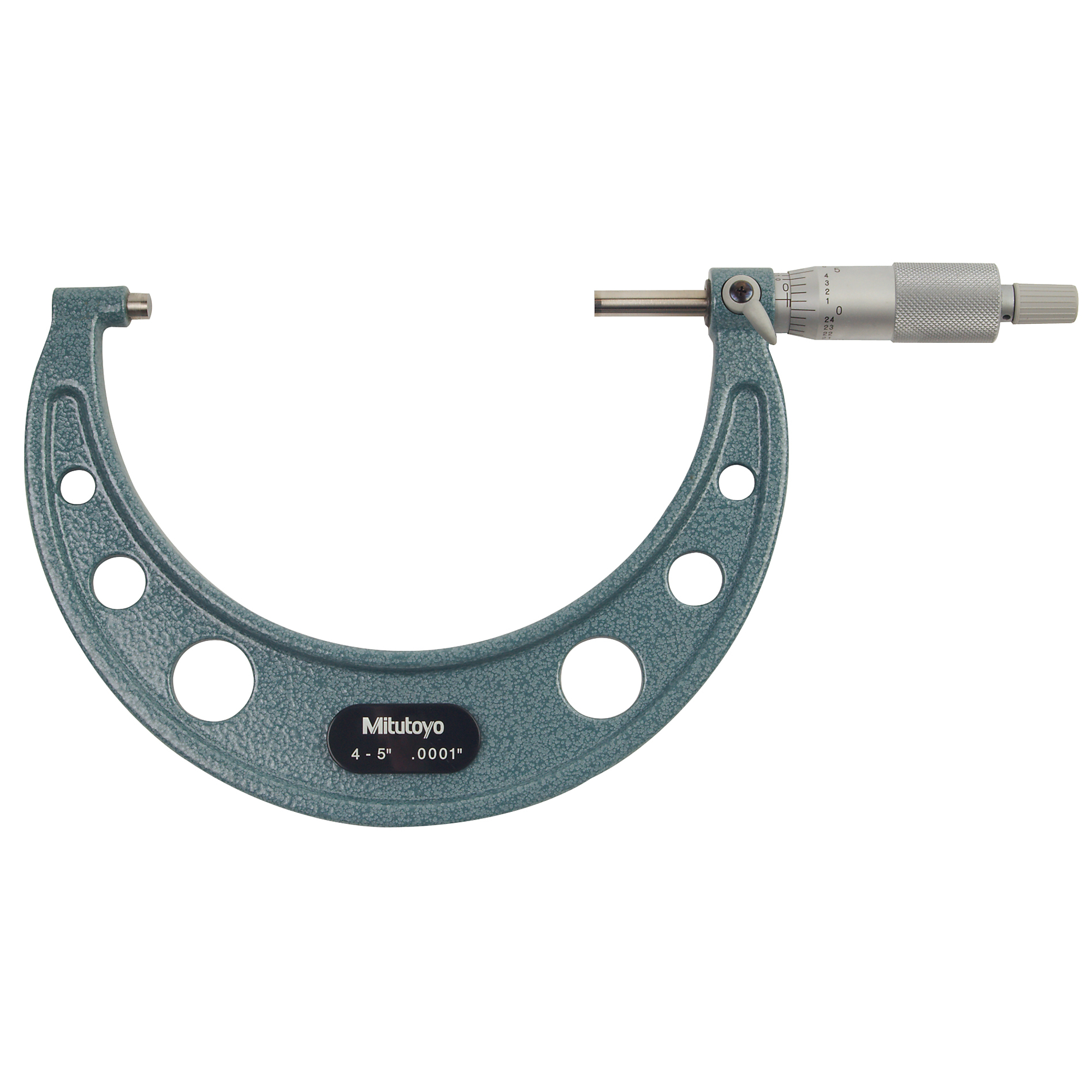 Mitutoyo Mechanical Outside Micrometer - 4-5in., .0001in. Resolution, Ratchet Stop, Model# 103-219