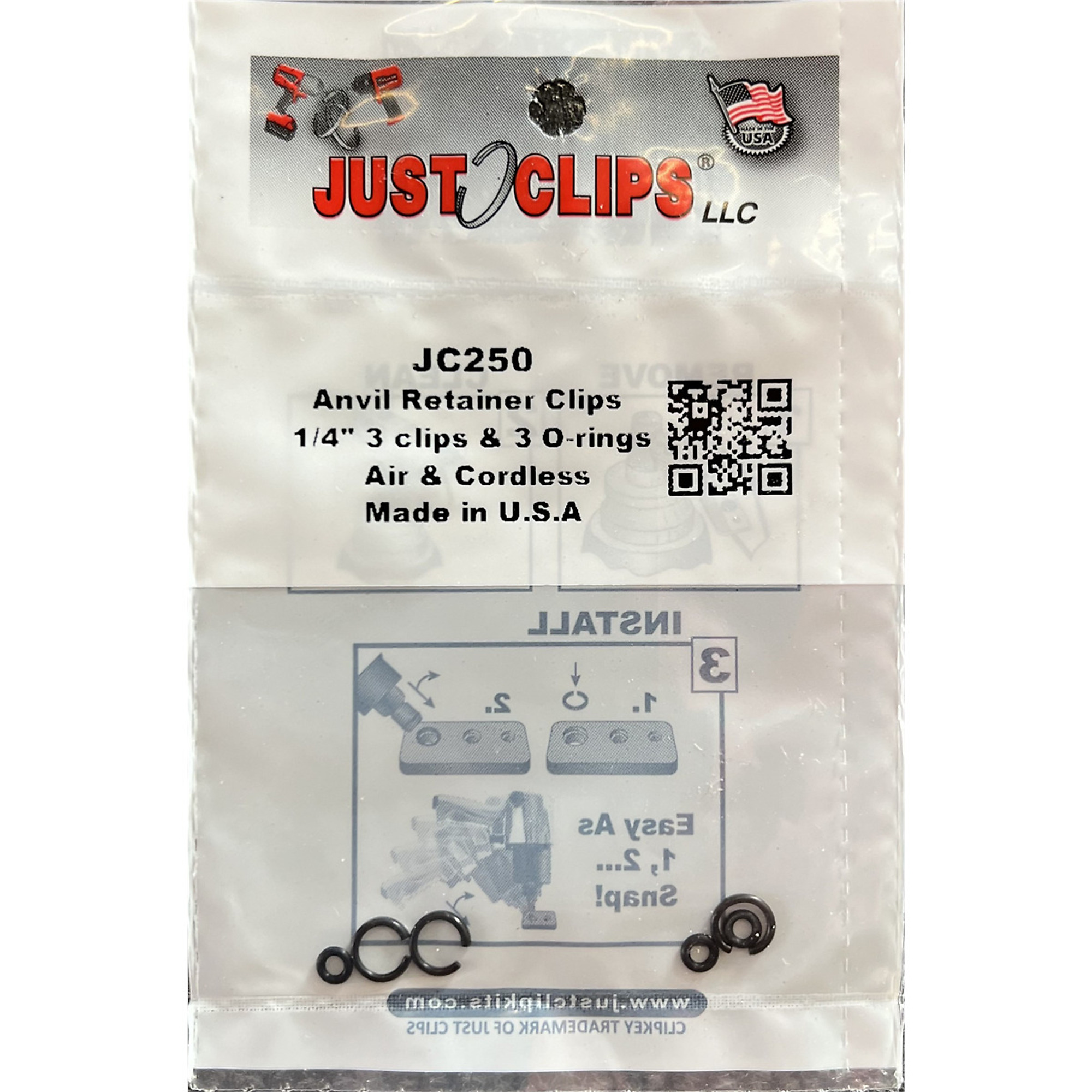 Just Clips Hook Display — 1/4in., 3/8in. & 1/2in. Rings and O-Rings, Model# JSCJCSRD