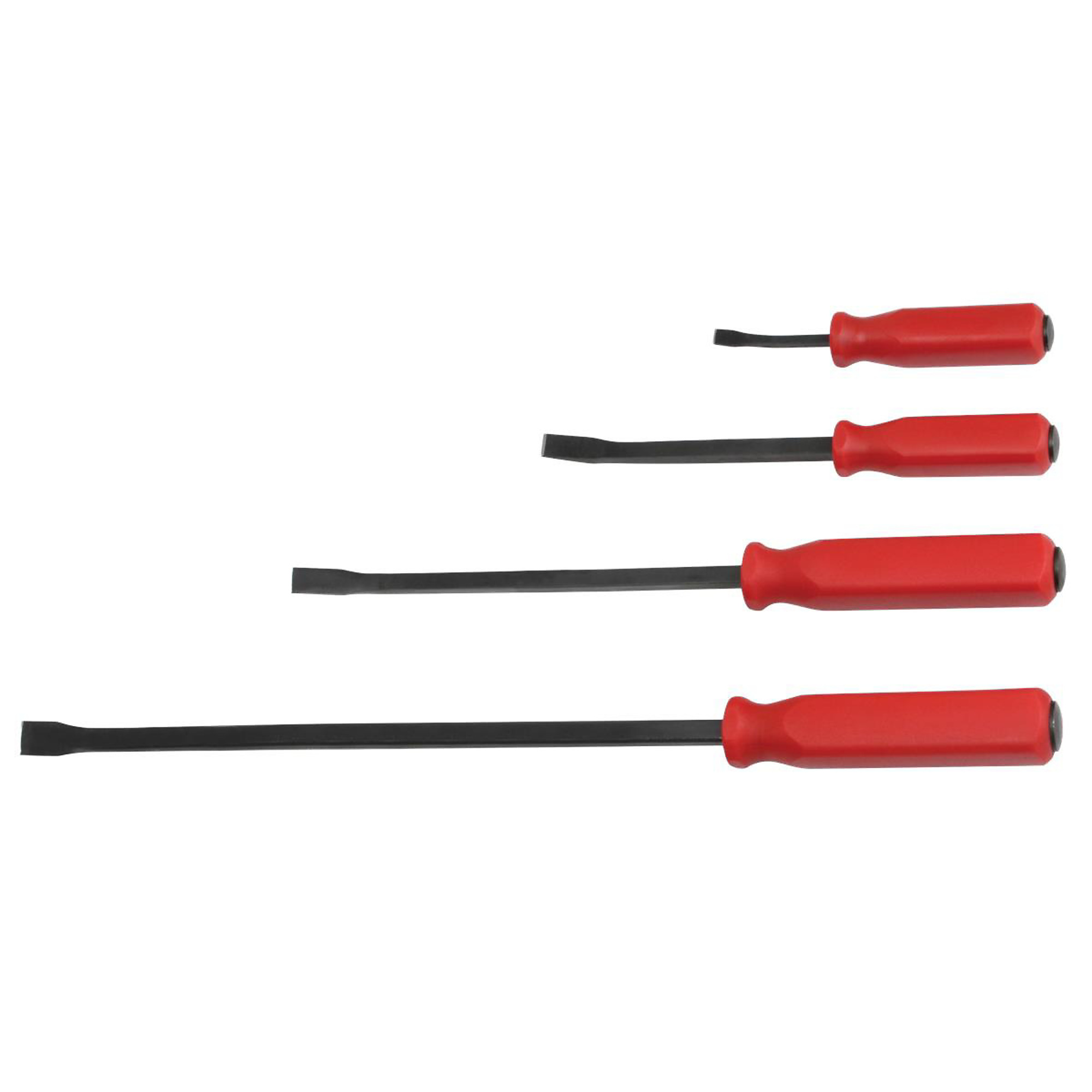 K Tool International Handled Pry Bar Set — 4-Piece, 8in., 12in., 18in., 24in., Chrome Steel, Model# KTI19230