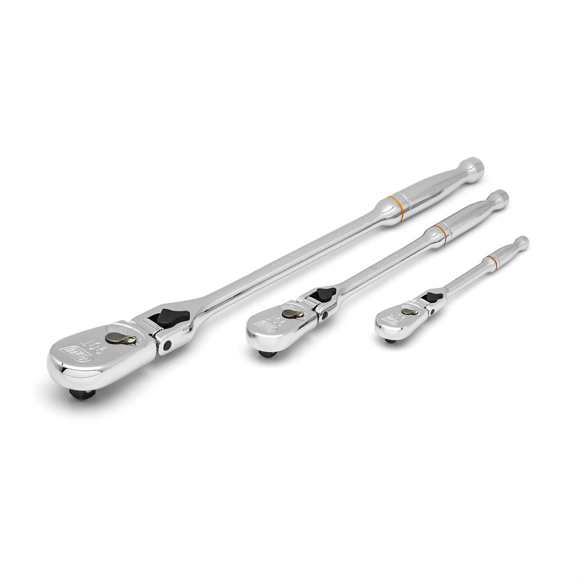 GearWrench Locking Flex Head Ratchet Set — 3-Piece, 90-Tooth, Model# KDT81276T