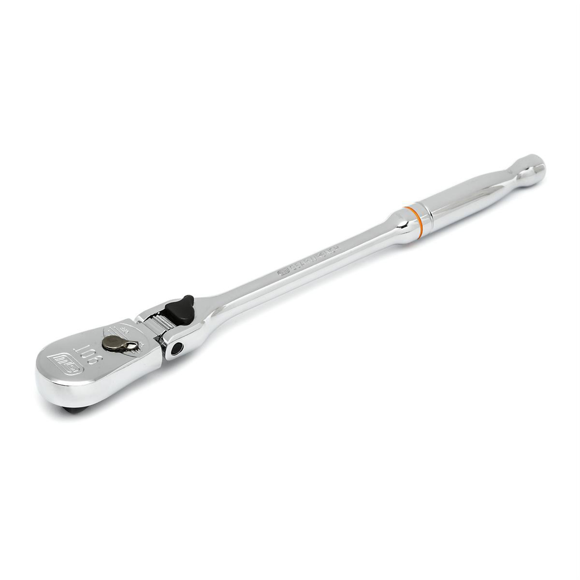 GearWrench 3/8in. Drive 90-Tooth Locking Flex Head Ratchet, Model# KDT81266T