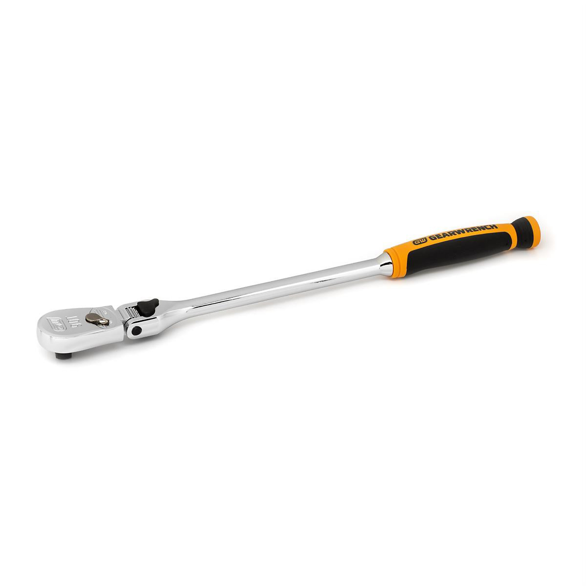GearWrench 3/8in. Drive 90-Tooth Cushion Grip Locking Flex Head Ratchet, Model# KDT81267T