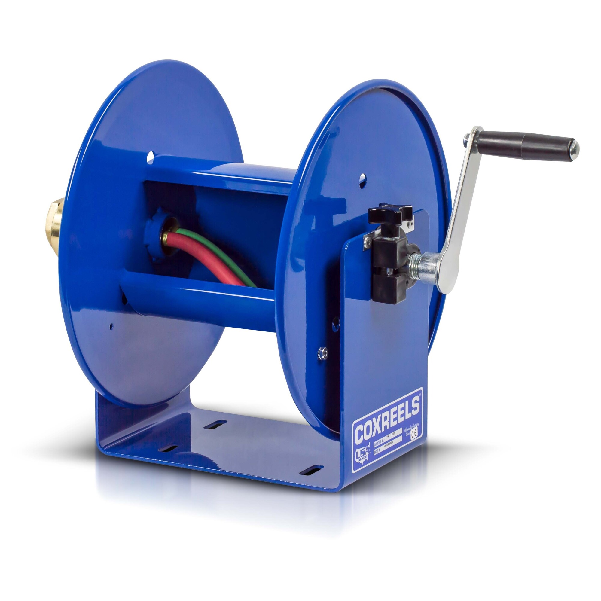 Coxreels, Compact Welding Hand Crank Hose Reel 100 less hose, Max. PSI 200 Hose Length 100 ft, Model# 112WL-1-100
