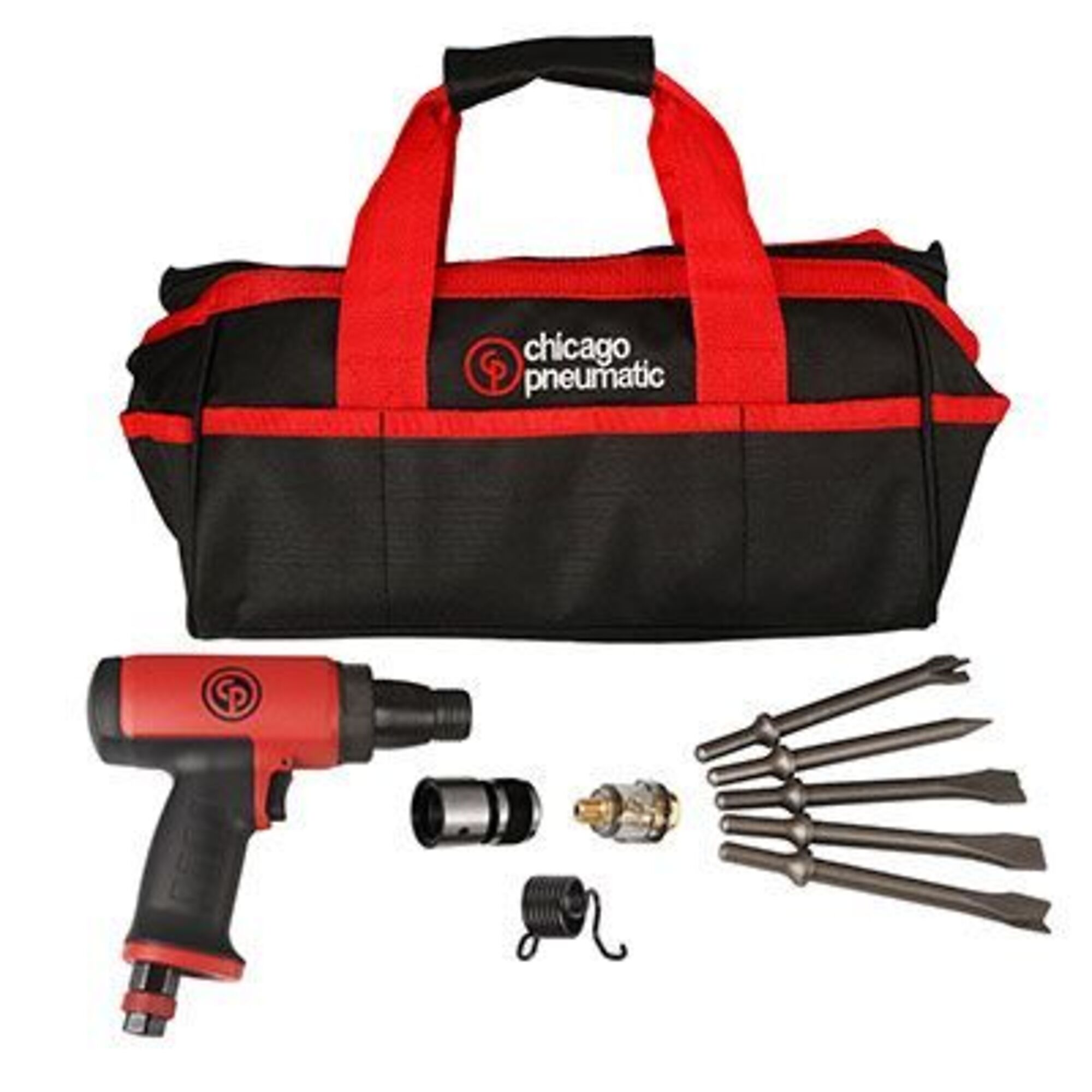 Chicago Pneumatic, 0.401in. Air Short Hammer, Round Shank, Stroke 2.64in., Shank Size 0.4 in, Model# CP7160K