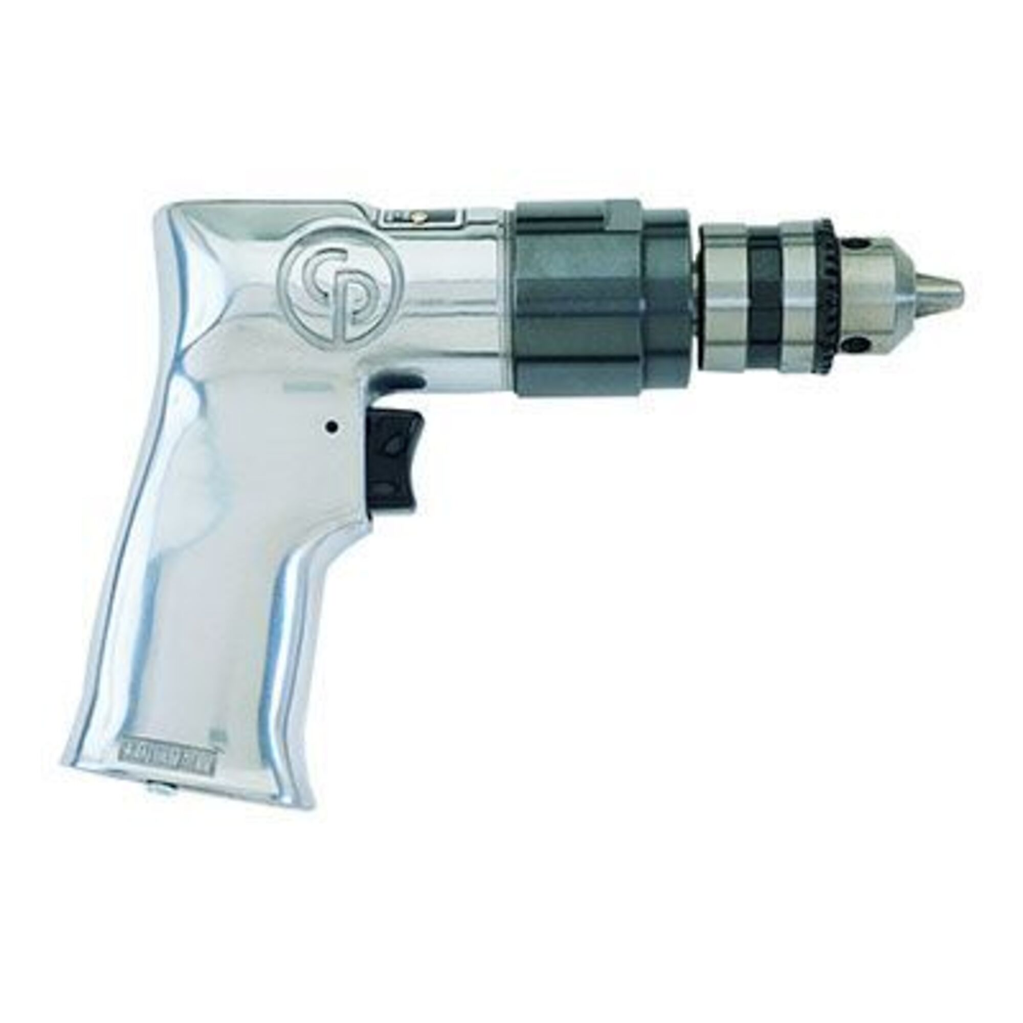 Chicago Pneumatic, 3/8in. Air Drill, Keyed Chuck, Pistol Handle, 0.5 HP, Chuck Size 3/8 in, Tool Length 7.01 in, Max. RPM 2400 Model# CP785