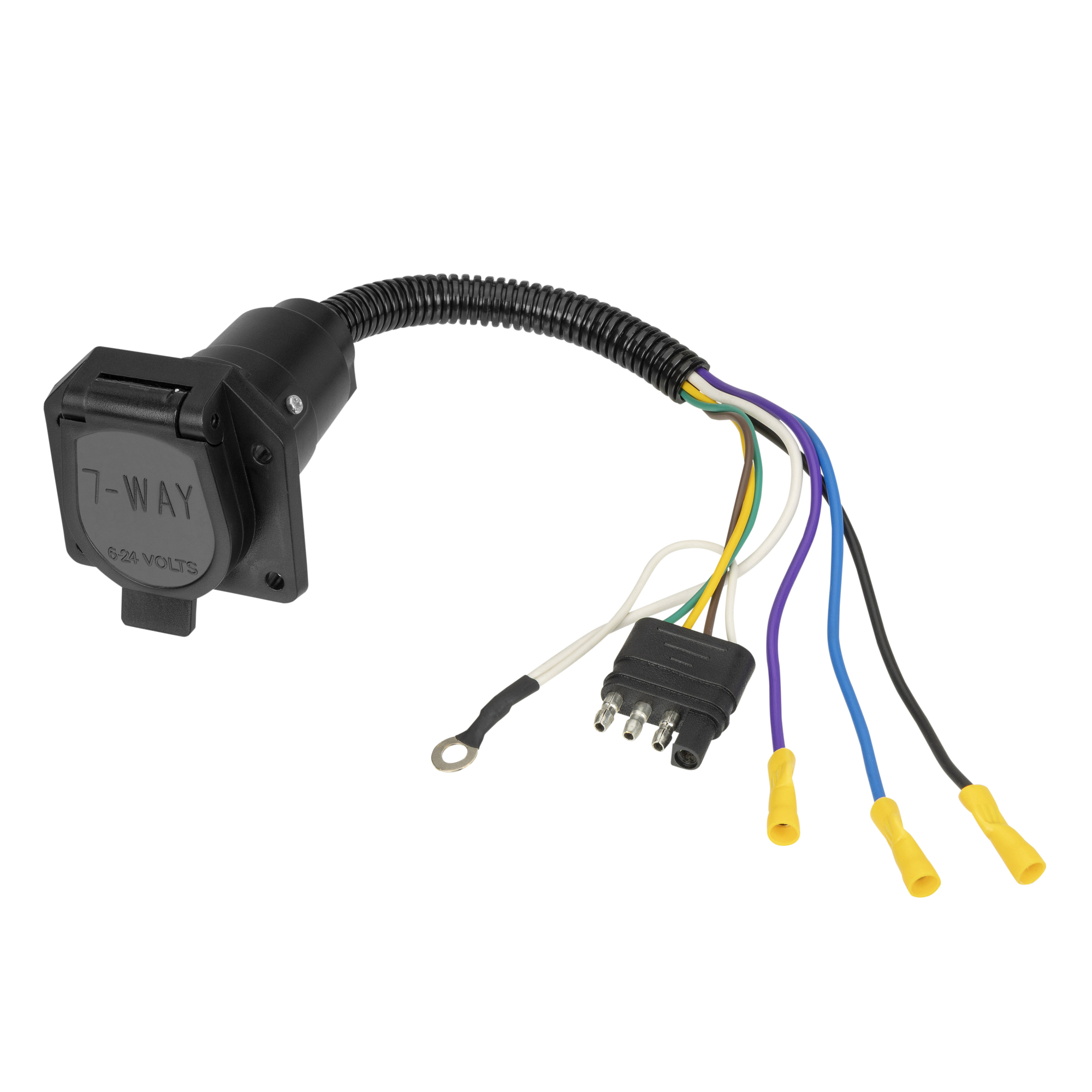TowSmart, Connector, Vehicle End, 4 Wire Flat to 7 Blade, Connection Location Vehicle Side, Model# 1415