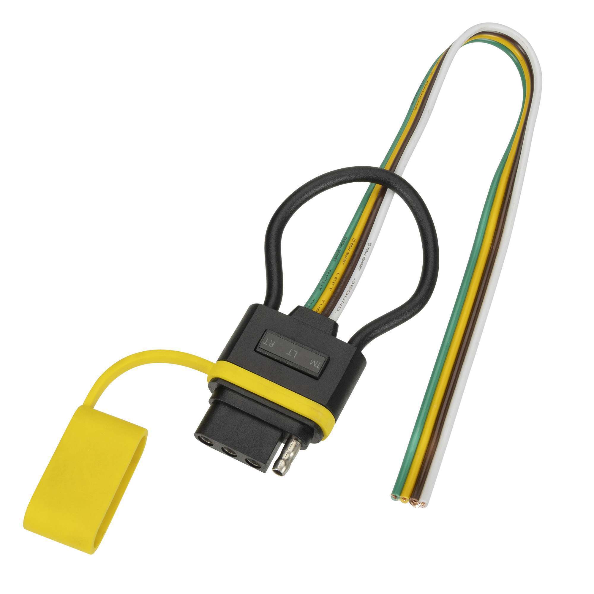 TowSmart, Connector Trailer End, 4Flat w/Wire Tester 12in., Connection Location Trailer Side, Model# 9537