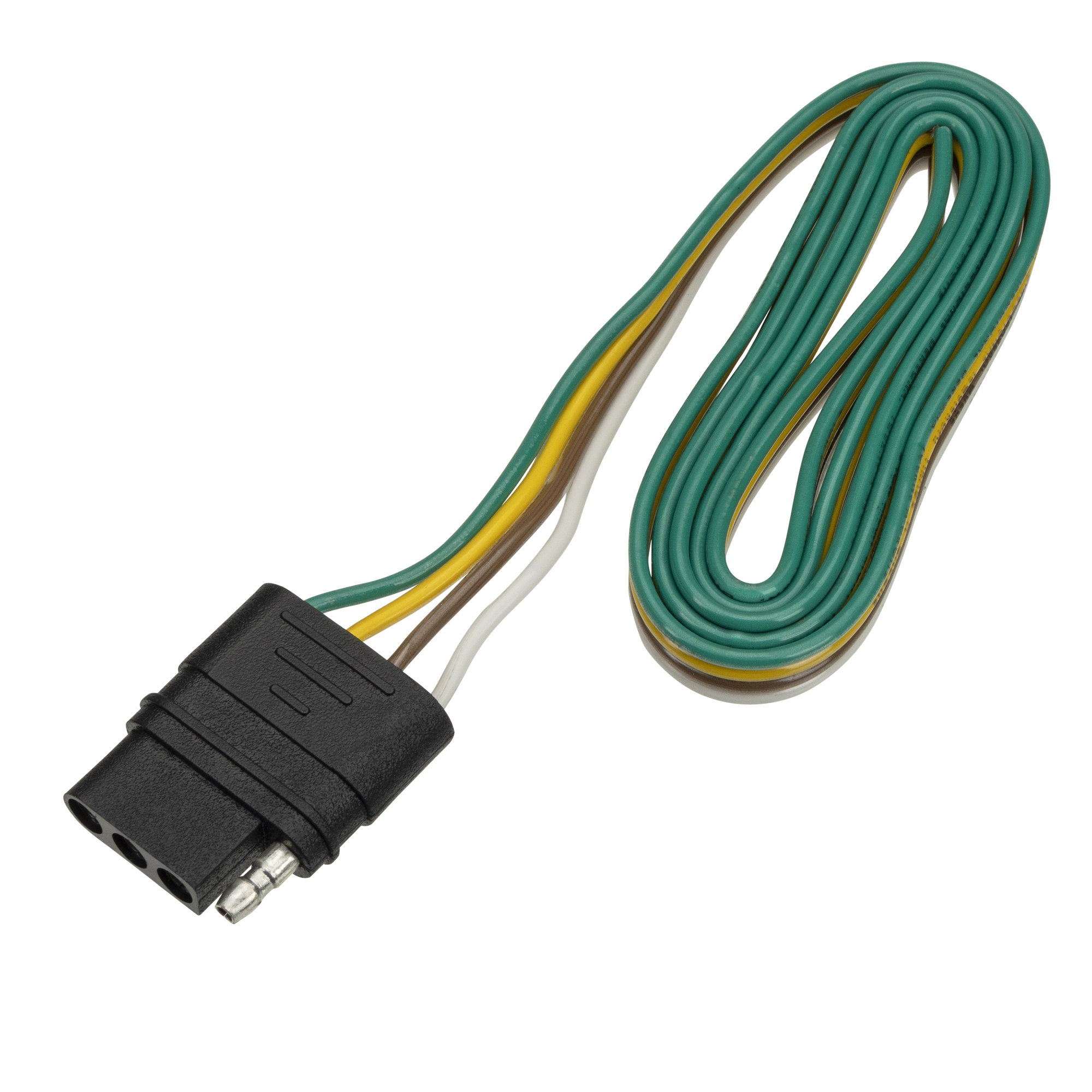 TowSmart, Connector, Vehicle End, 4 Wire Flat, 48in., Connection Location Vehicle Side, Model# 9564