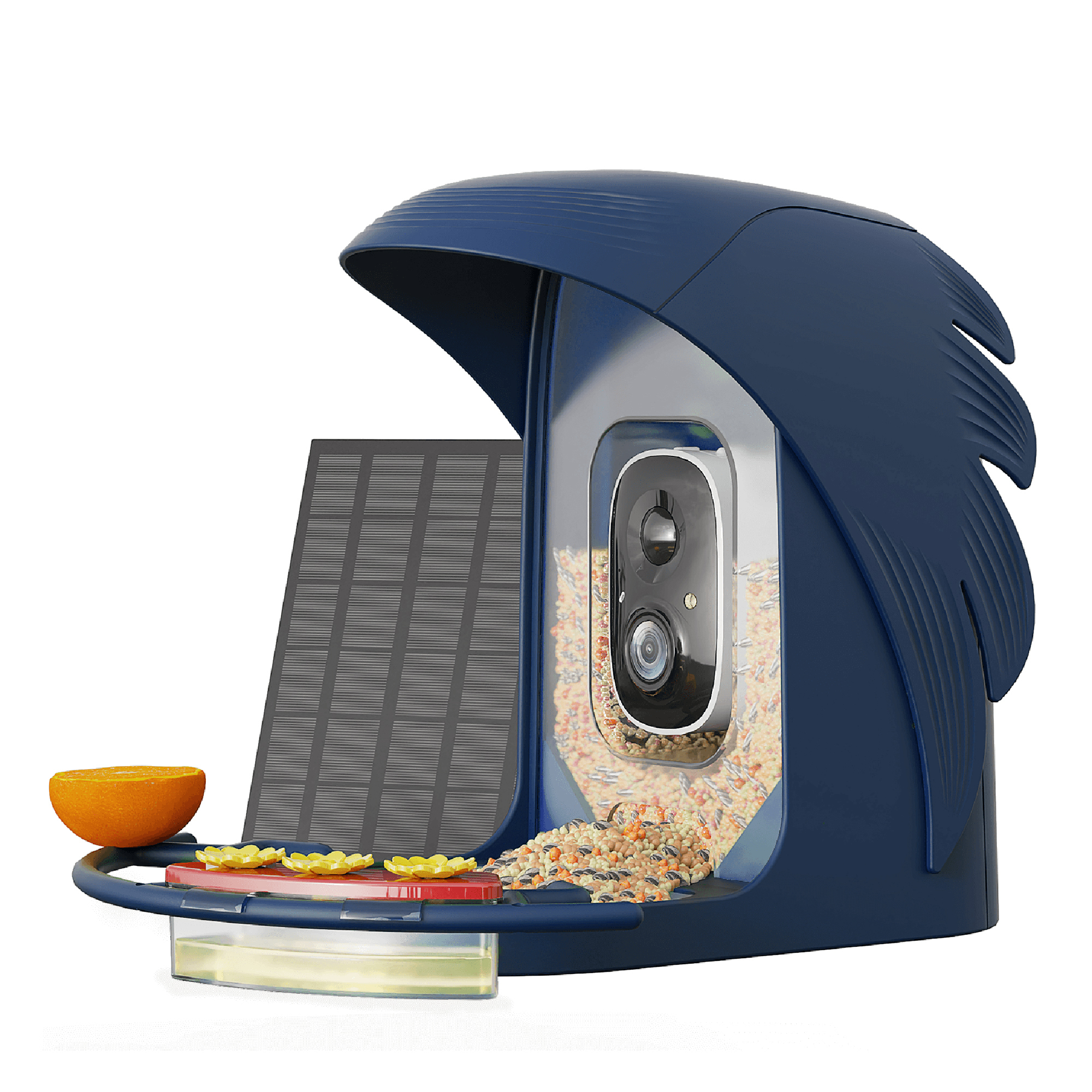 PerchMe, Solar Powered AI Smart Bird Feeder, Navy Blue, Model# SF-BF-NB01
