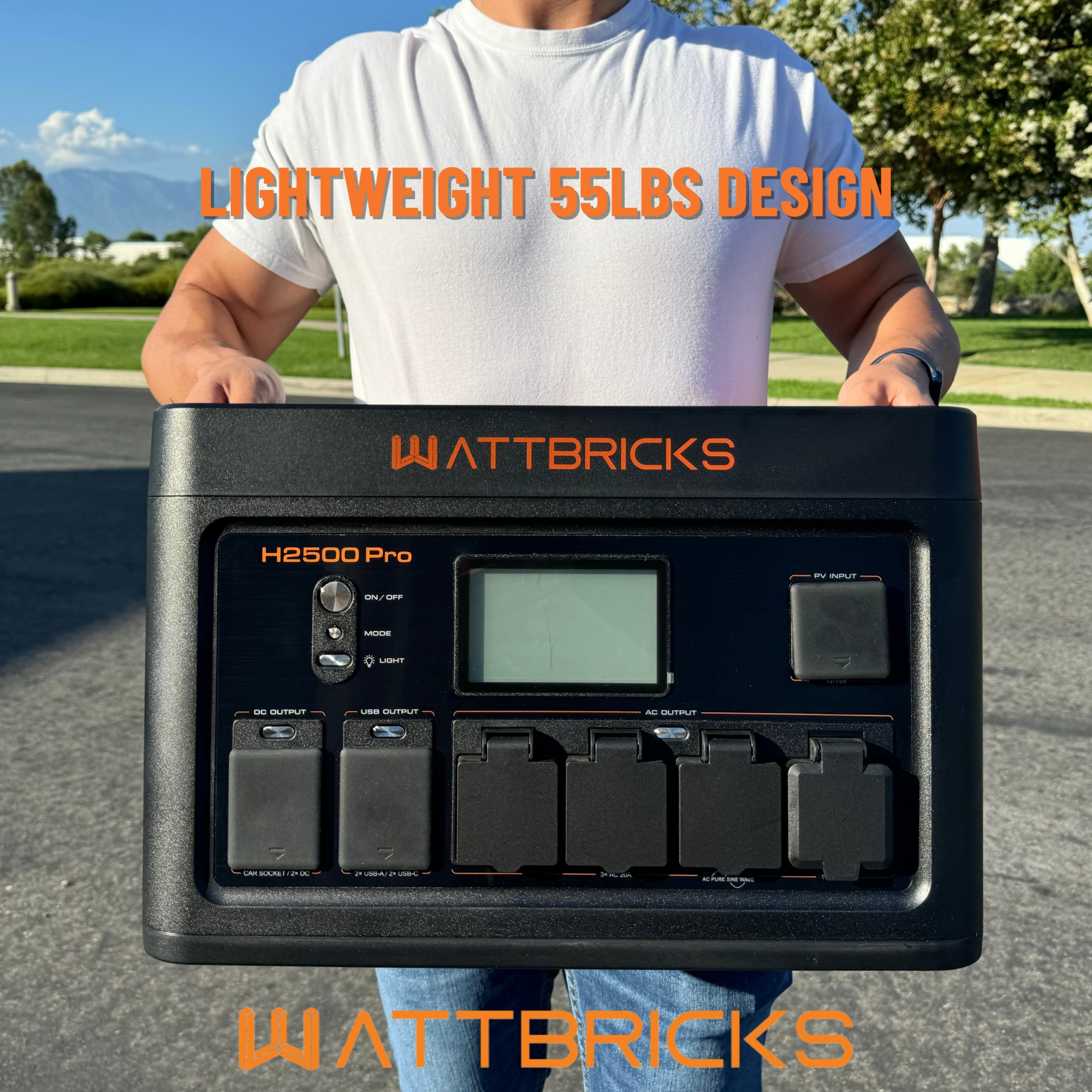 Akron, Wattbricks 5000w Peak Portable Solar Generator, Volts 110 Max ...