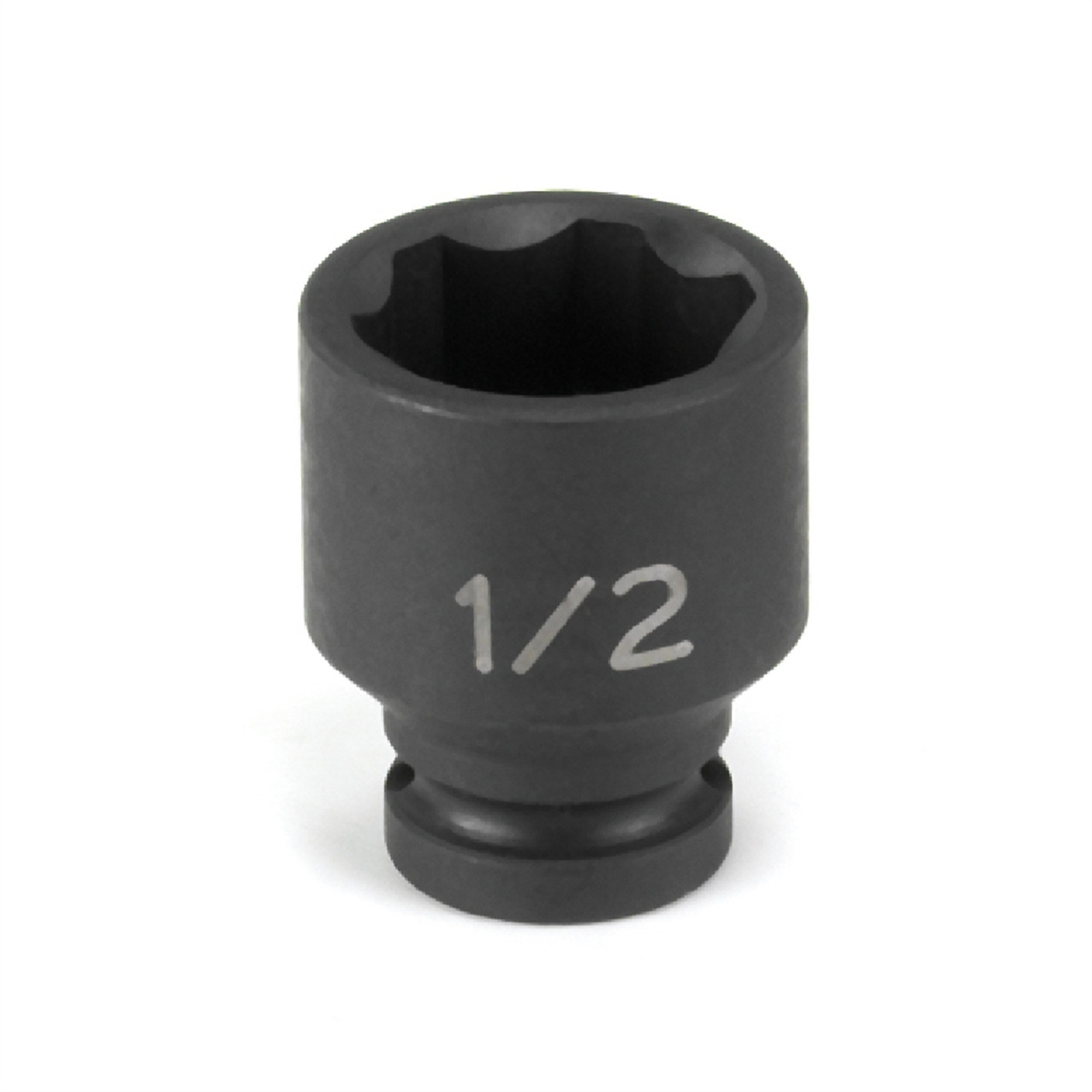 Grey Pneumatic Impact Socket — 1/2in. Drive, 1/4in. Deep, 6-Point, Model# GRE916RS