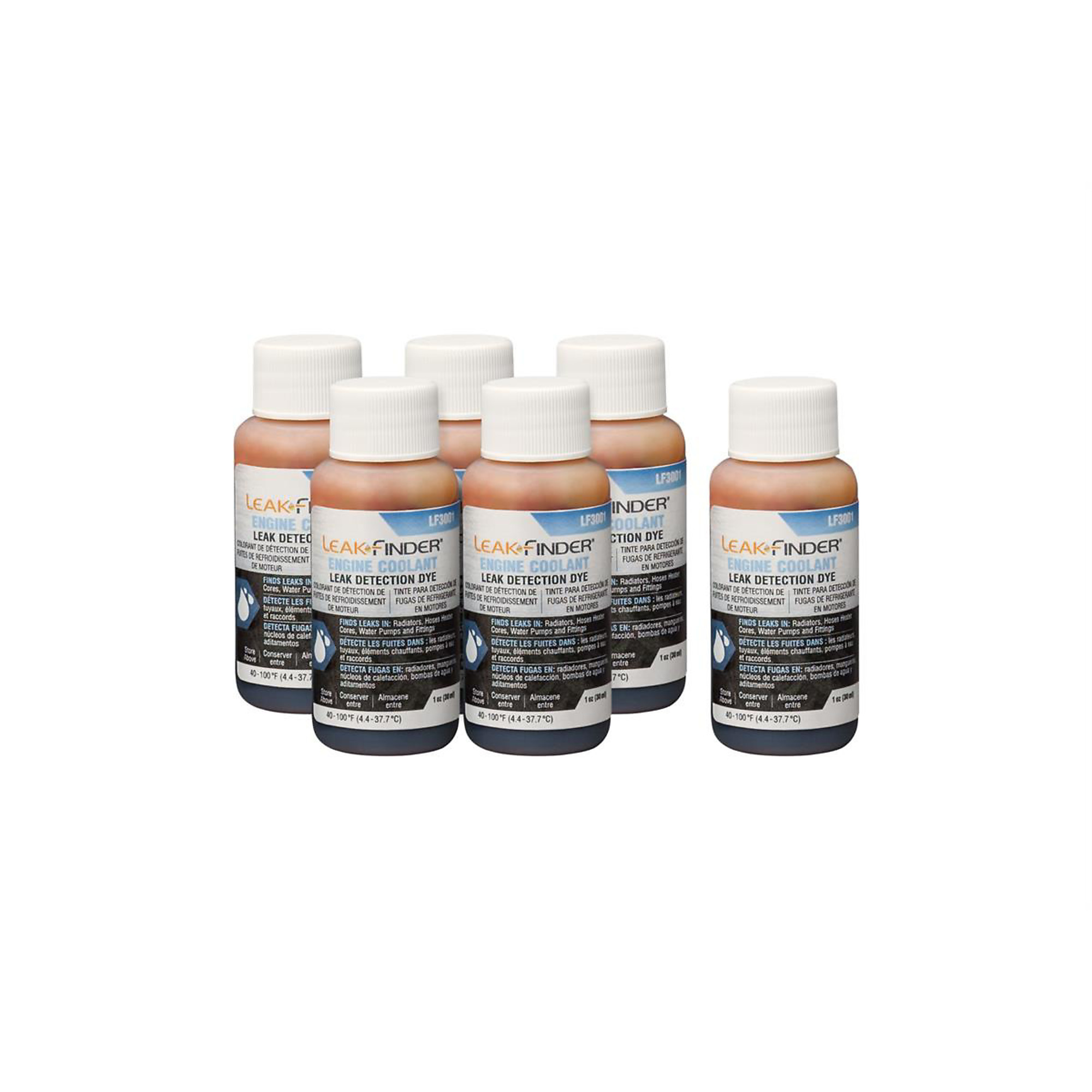 Tracer Products LeakFinder Engine Coolant Dye — 1 Oz. (30ml) Bottle, Works with All Leak Detection Flashlights, Model# TRALF3001CS