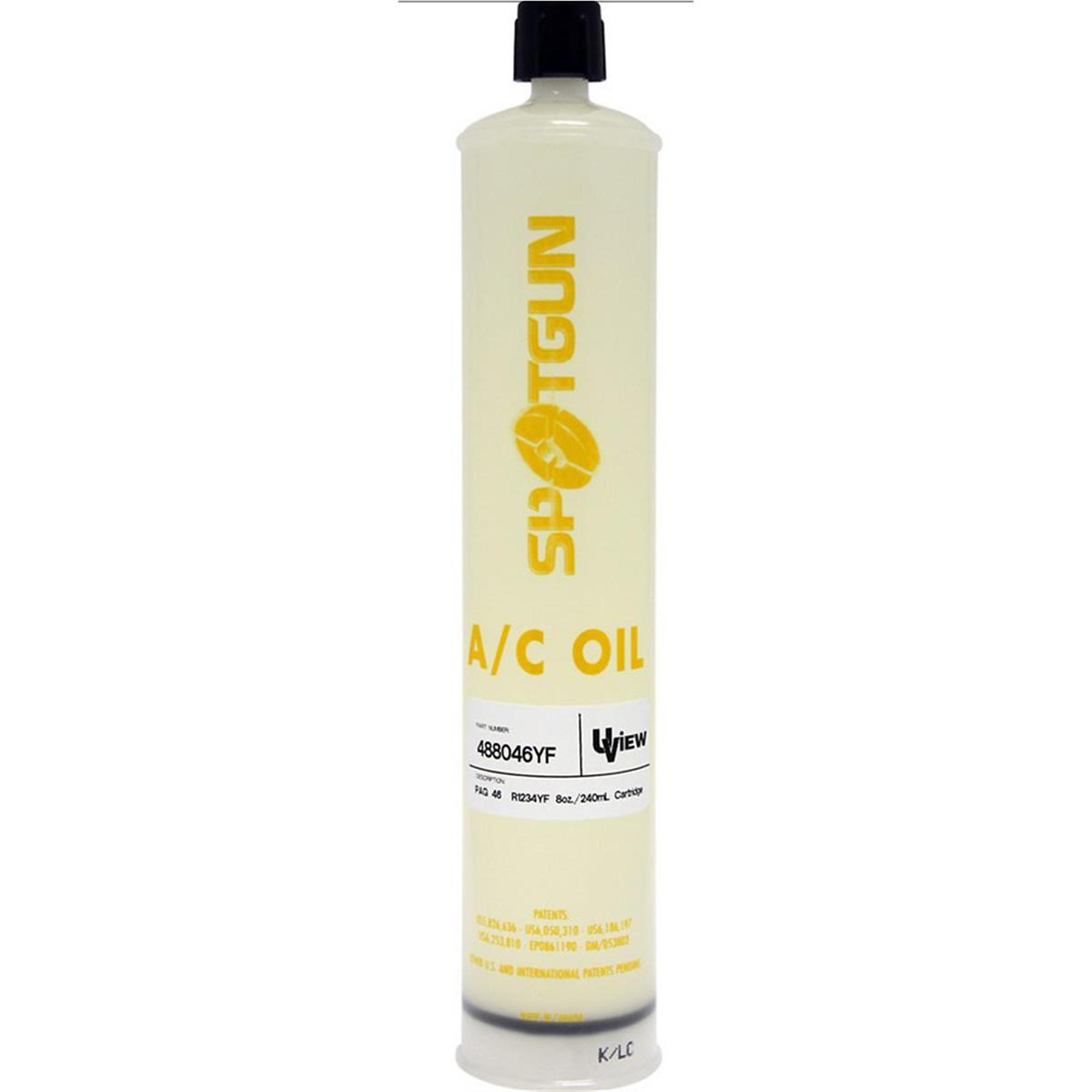 UView PAG Oil Cartridge — 1234yf, 46 Viscosity, 8 Oz., Model# UVU488046YF