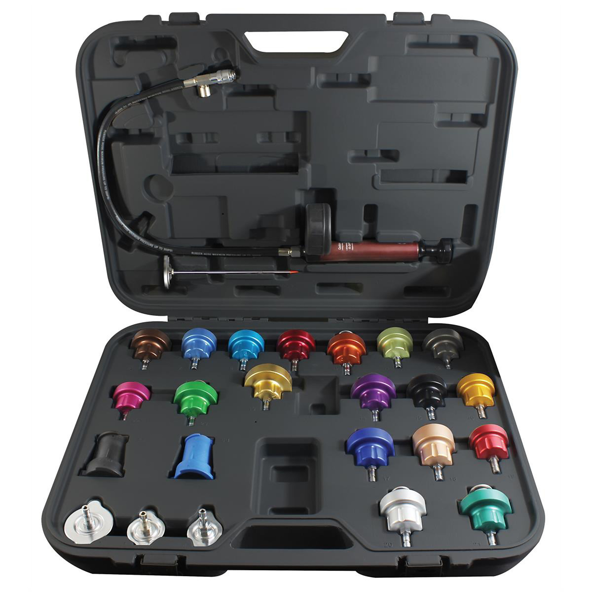Mastercool Cooling System Pressure Test Kit, 25-Pc., Model# MSC43302