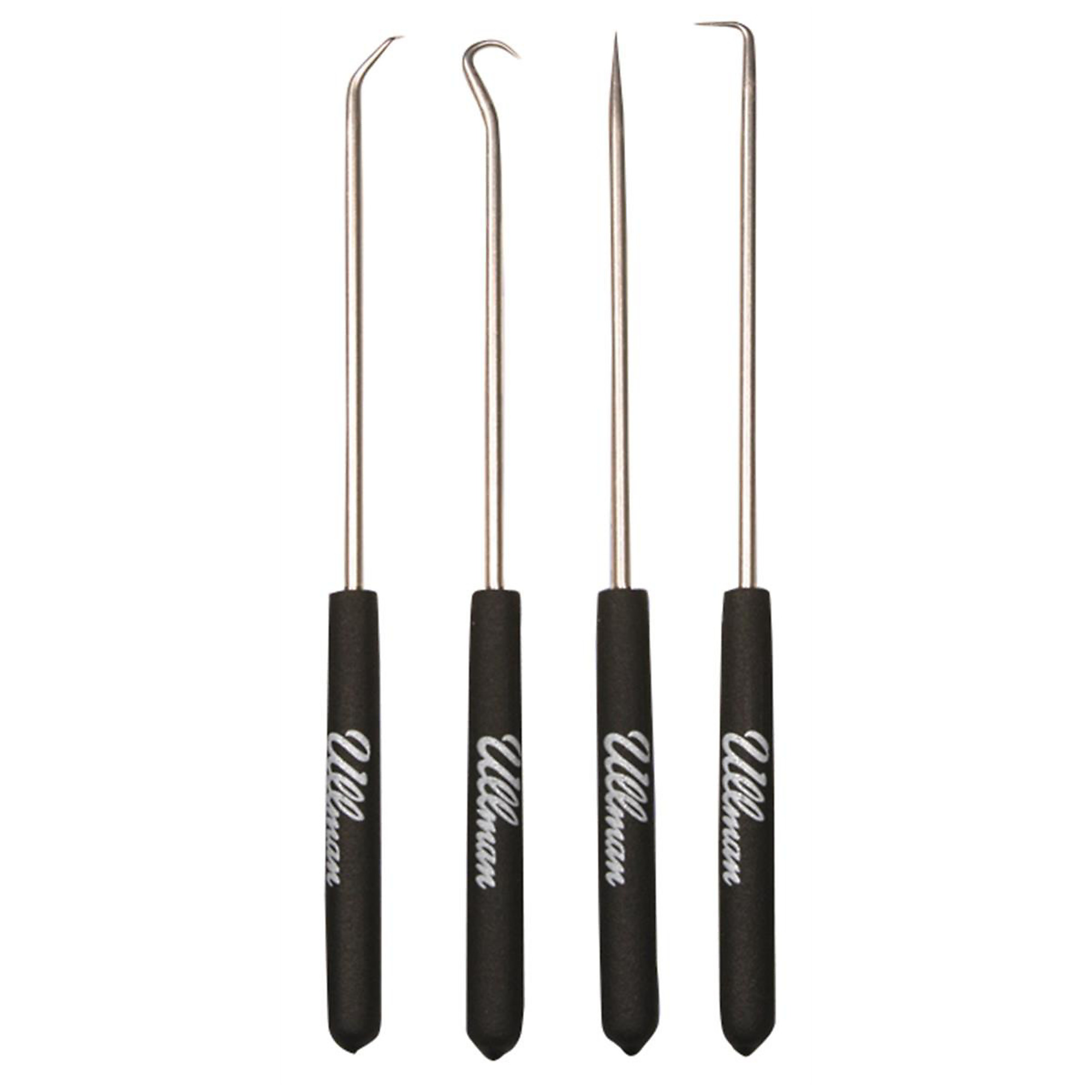 Ullman Devices 4-Piece Pick Set — High Carbon Steel, Cushioned Grip, Model# ULLCHP4