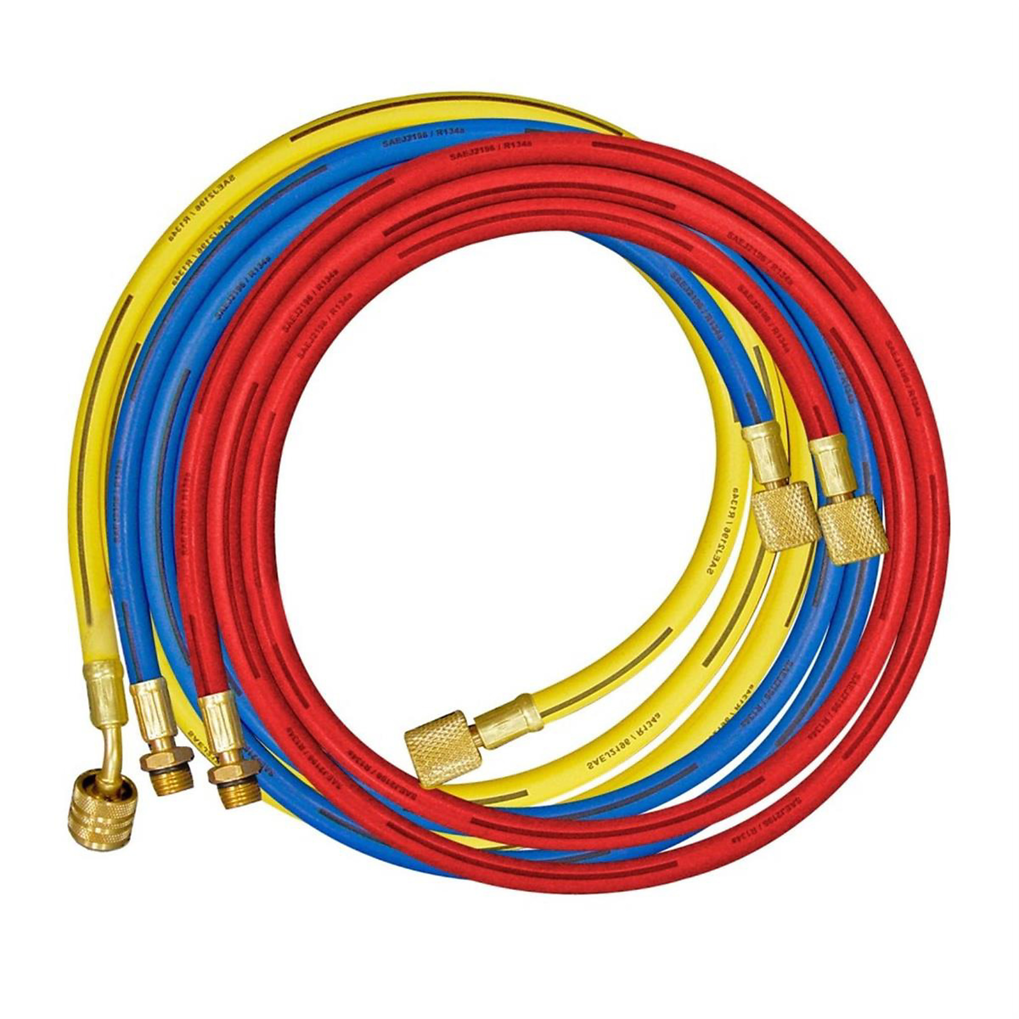 Mastercool Auto Shut-Off Hose — 60ft., 1/2in. ACME, Yellow, Model# MSC84602