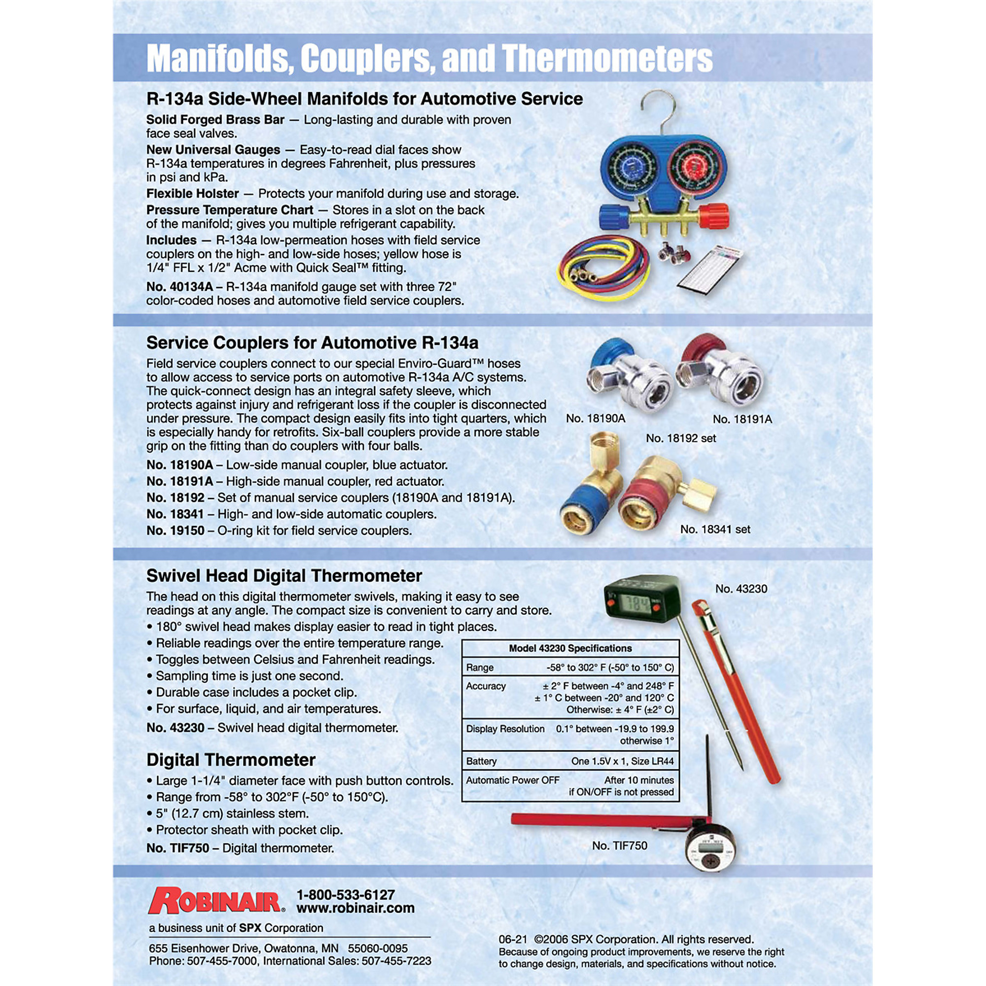 Robinair Replacement Seal Kit for R134A Service Couplers — 1 Pc, Model# ROB19150