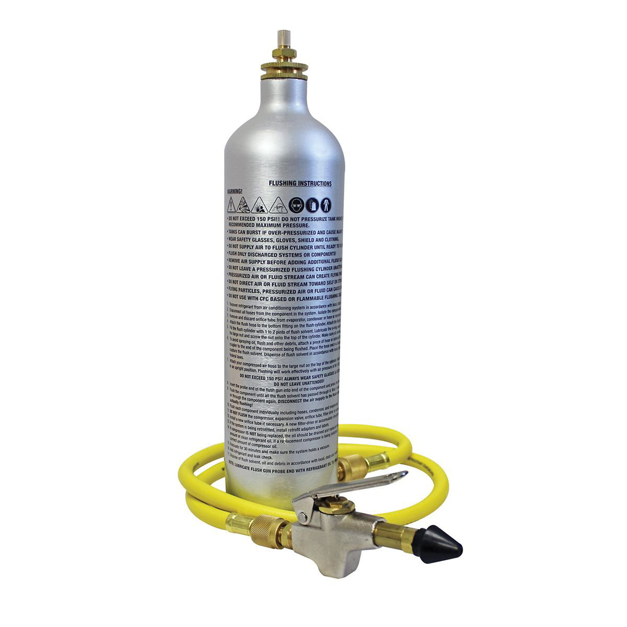 Mastercool Flush Kit Assembly — Includes Flush Gun, Hose, Canister, Adapter, Model# MSC91046-A