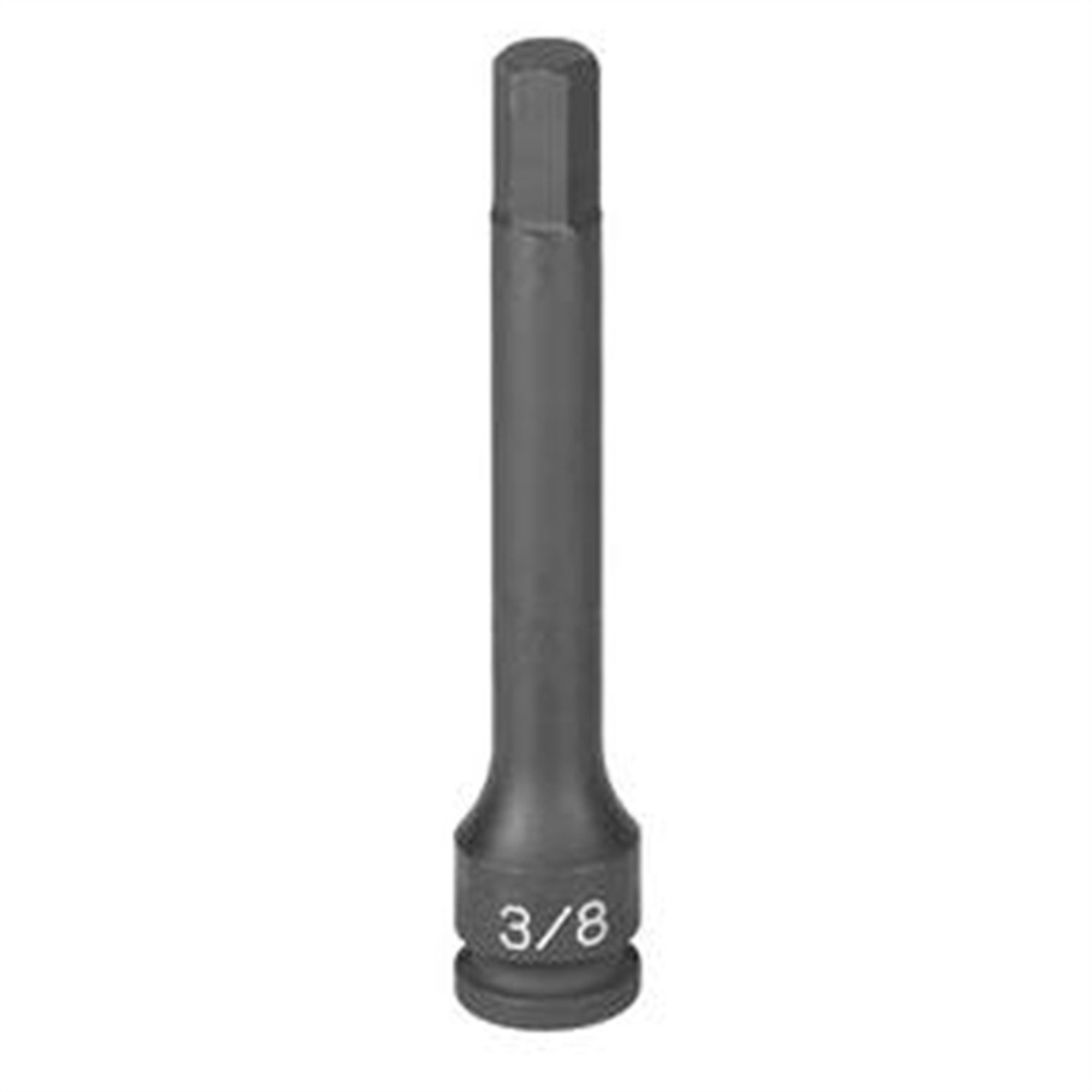 Grey Pneumatic Hex Driver — 3/8in. Drive, 4mm, 4in. Length, Chrome-Molybdenum Steel, Model# GRE19044M