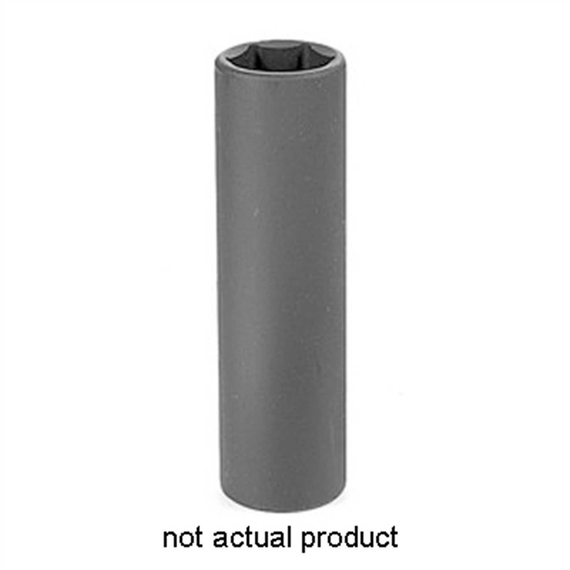 Grey Pneumatic Extra Deep Impact Socket — 1/2in. Drive, 32mm, 6-Point, Chrome-Molybdenum Steel, Model# GRE2032XMD