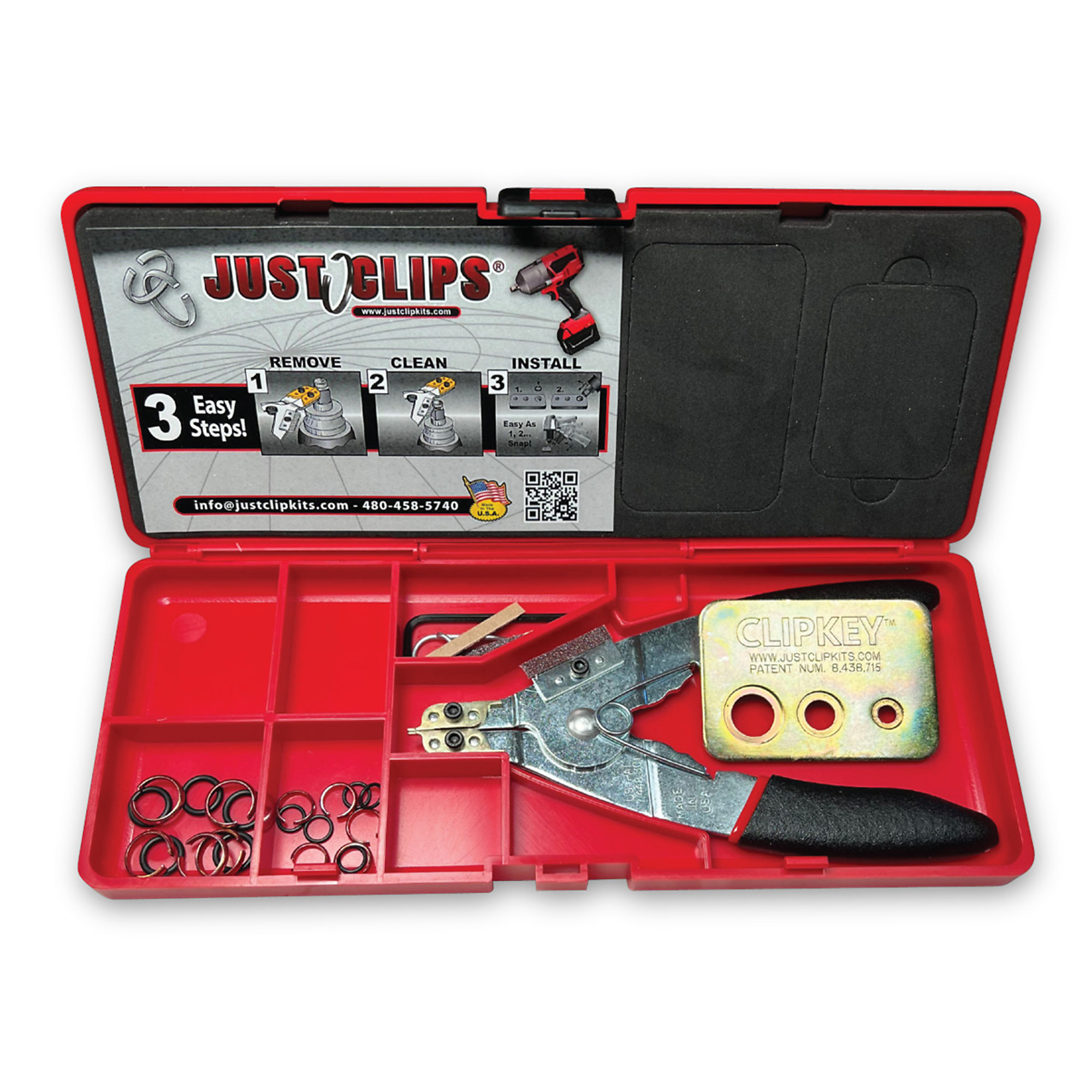 Just Clips Professional Tool Kit for Milwaukee Cordless Tools — 1 Pc, Model# JSCMCTPTK-CK