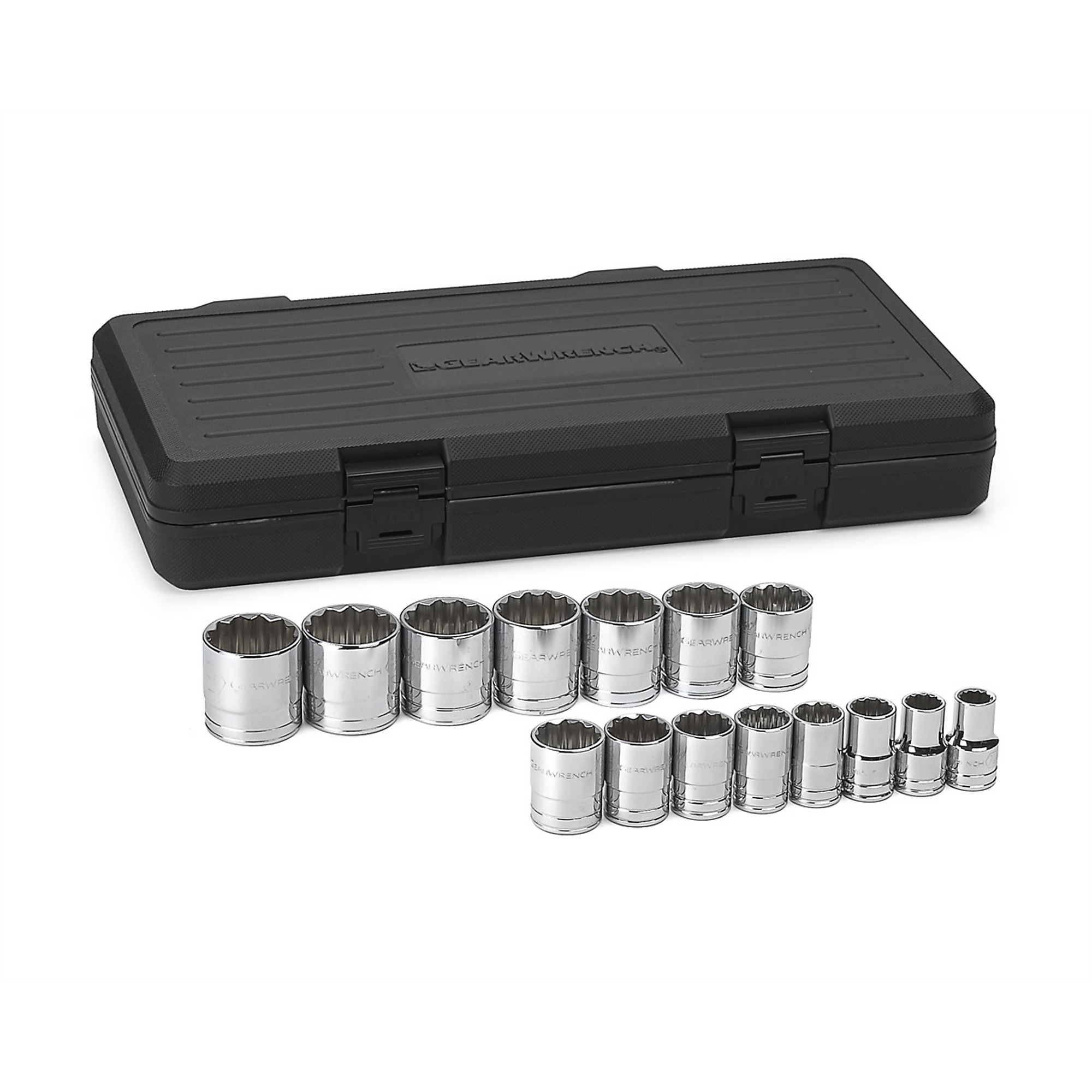 GearWrench 15-Piece 1/2in. Drive SAE 12-Point Socket Set, Model# KDT80731