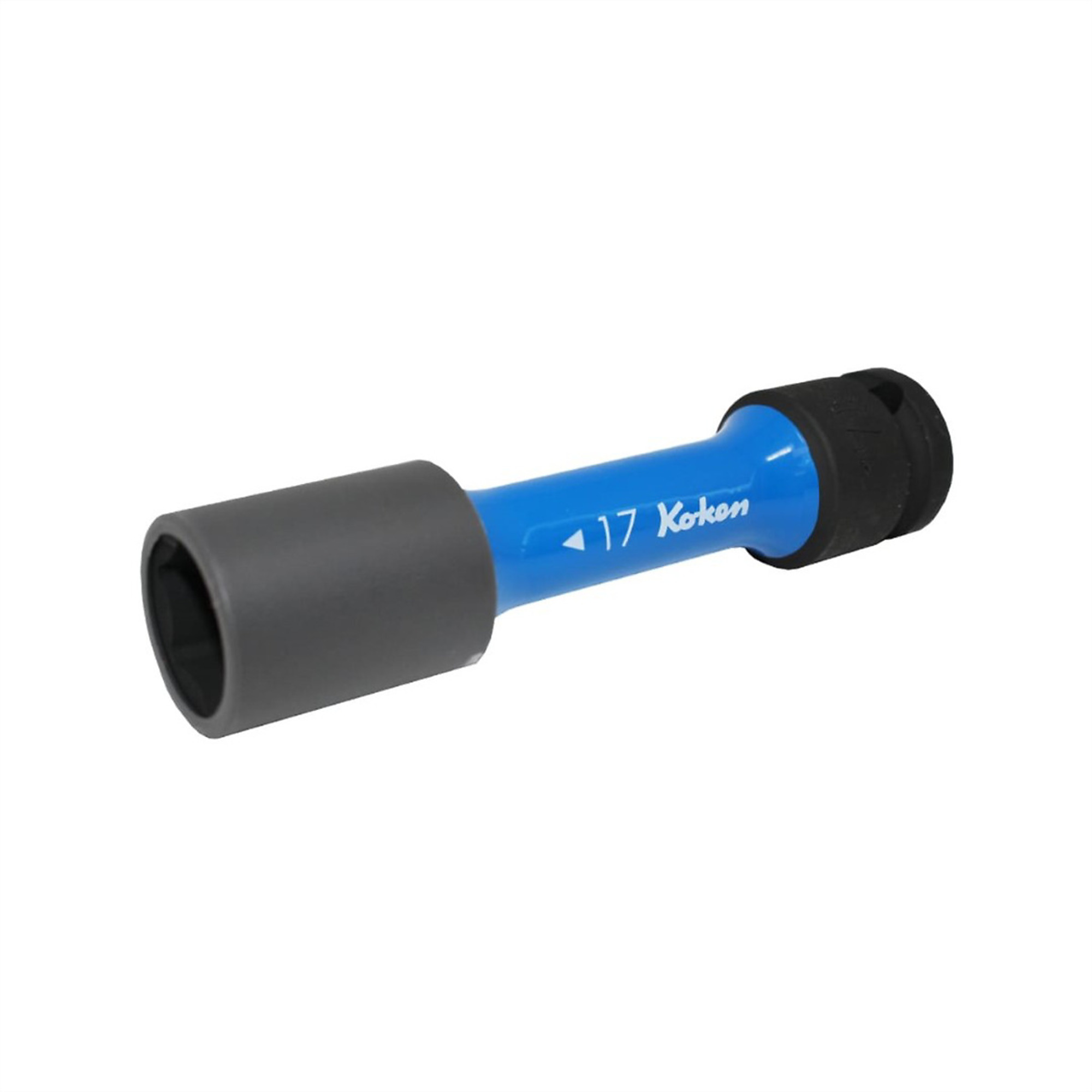Ko-ken USA Wheel Nut Socket — 1/2in. Sq. Dr., 17mm, Extra Thin Wall, 110mm Length, Color Coded, Model# KKN14145PM.110-17