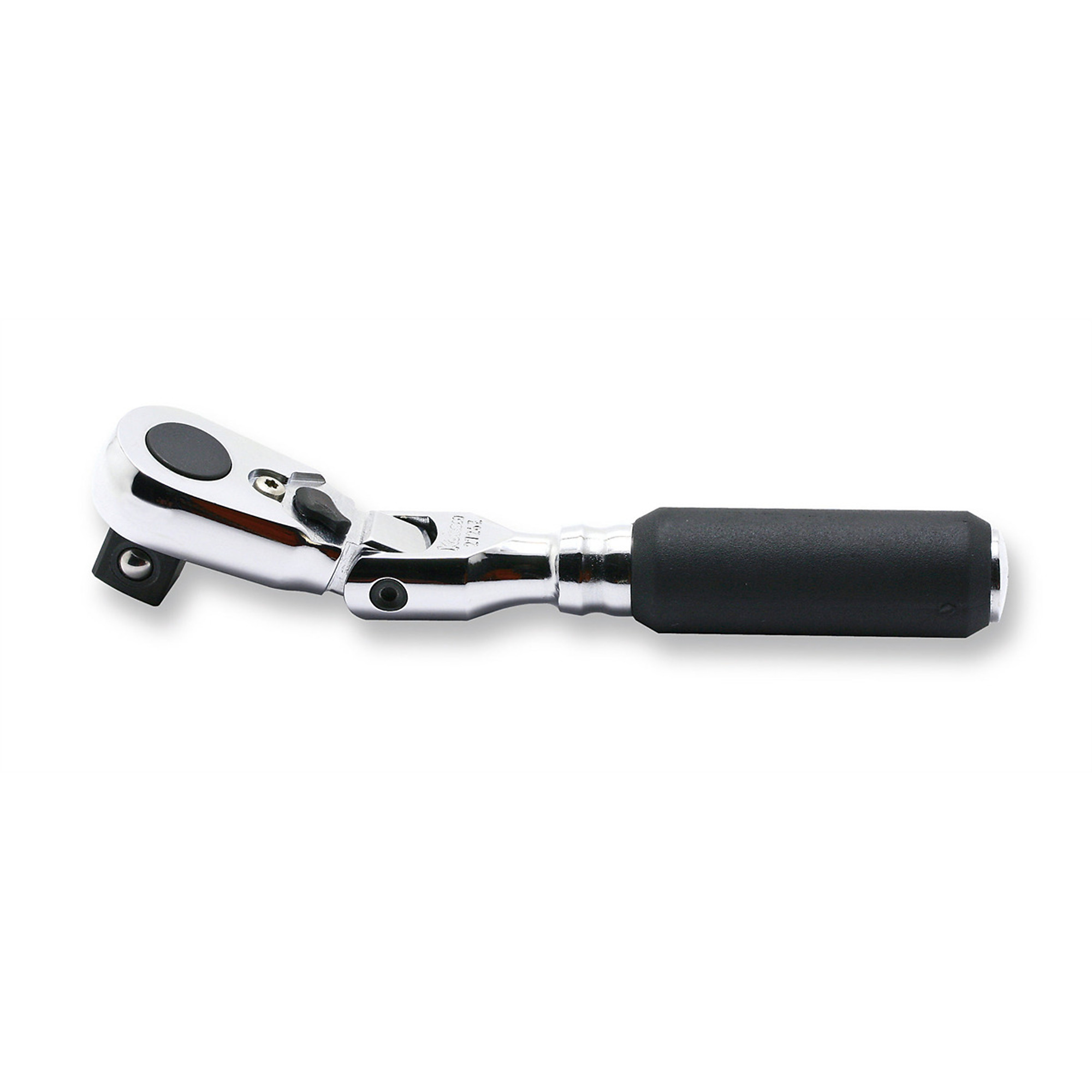 Ko-ken USA 3/8in. Sq. Dr. Ratchet Handle — 1/4in. Body, 72 Teeth, Flexible Head, 114mm Length, Model# KKN2726Z-3-8