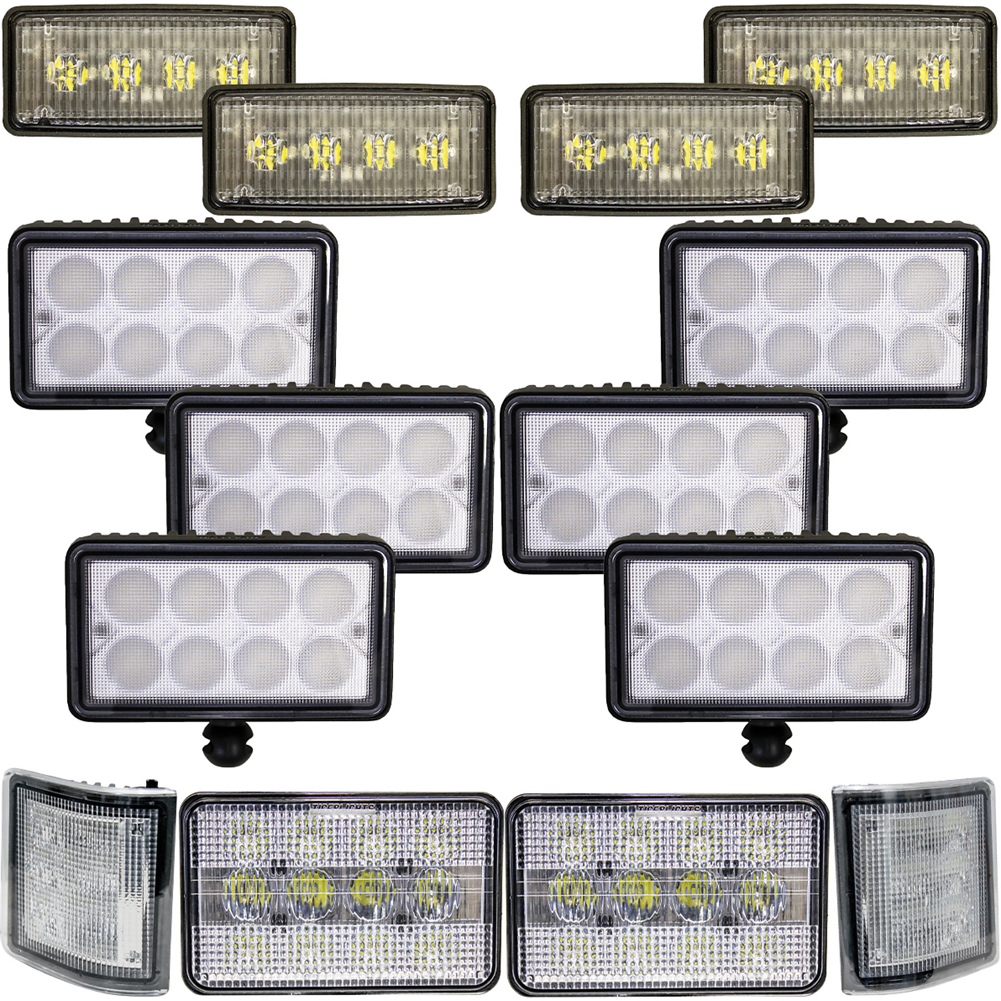 Tiger Lights, Complete John Deere 7000-7010 LED Light Kit, Light Type LED, Included (qty.) 14 Model# JDKIT-9