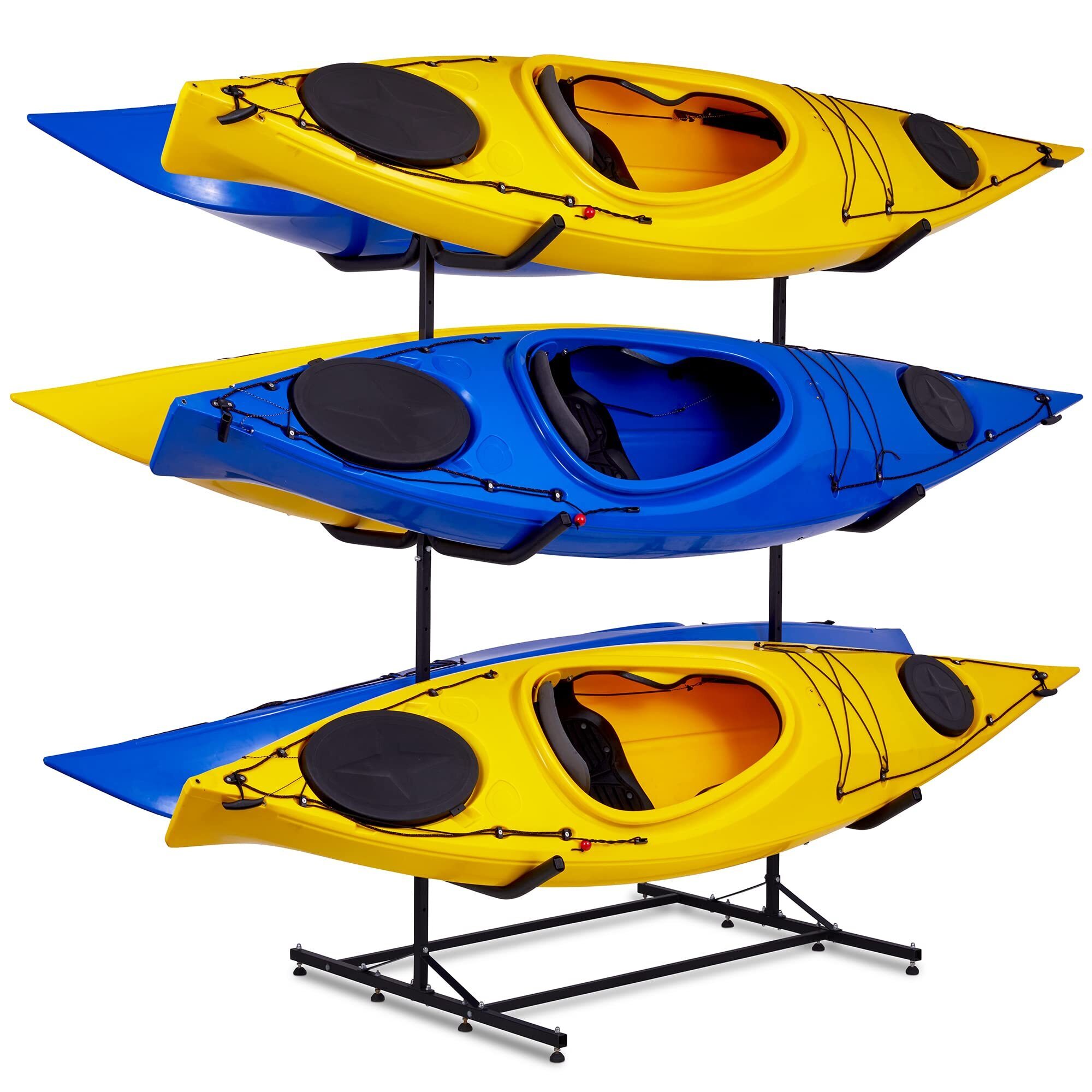 RaxGo, Freestanding Rack for 6 Kayaks or Paddleboards, Length 53.58 in, Width 15.38 in, Model# RAXFSKR6