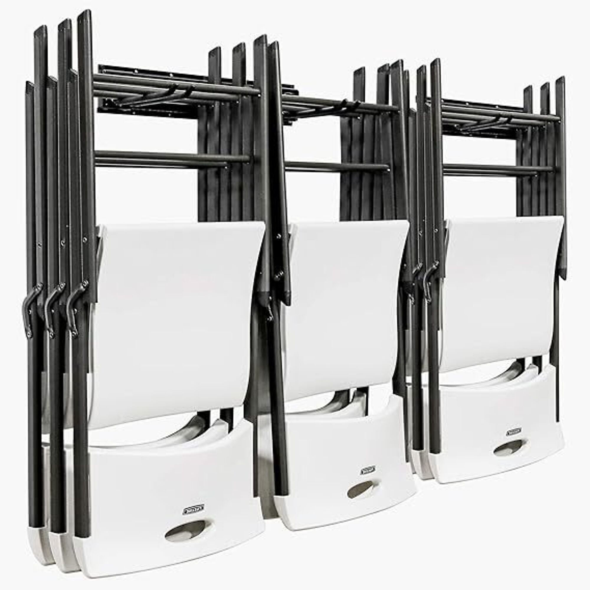 RaxGo, Wall-Mounted Folding Chair Rack, Width 4.6 in, Height 5.1 in, Depth 24.6 in, Model# RAXWMCR