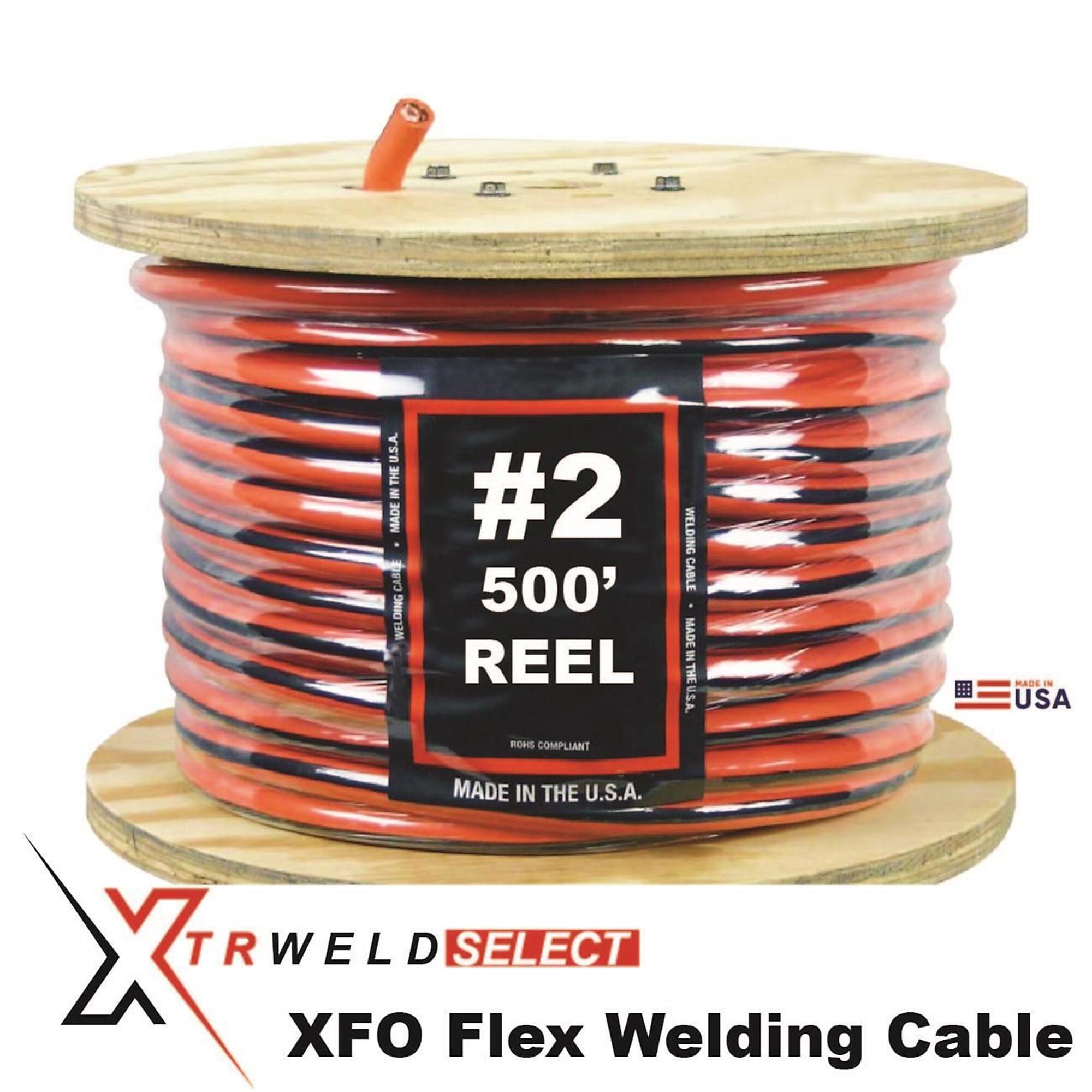 XTRweld Select Flex Welding Cable, #2 AWG, 500ft., 200 Amps, Orange, Model# XTRWCSN2XFO500