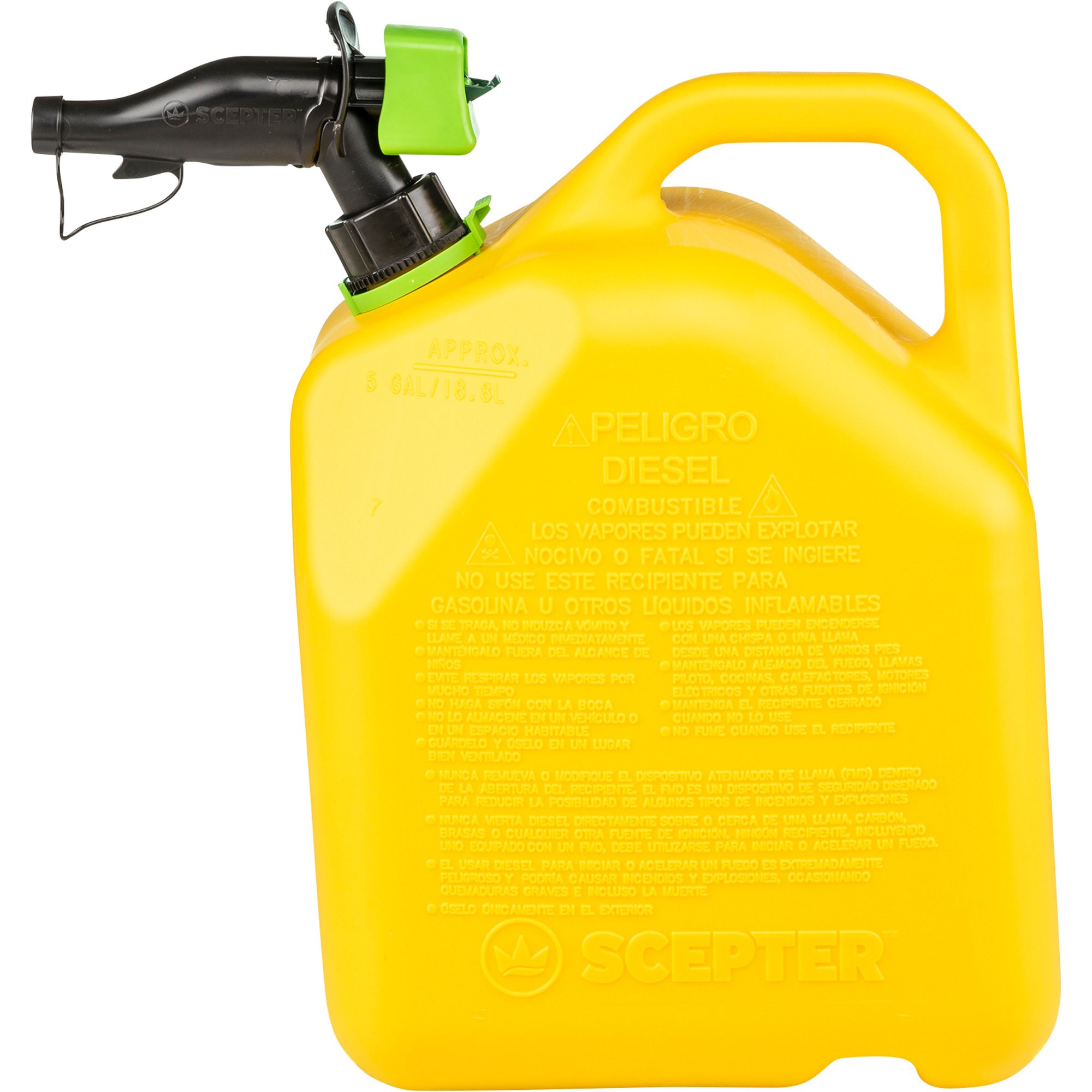 Scepter Smart Control Diesel Fuel Can — 5Gallon, Yellow, Model