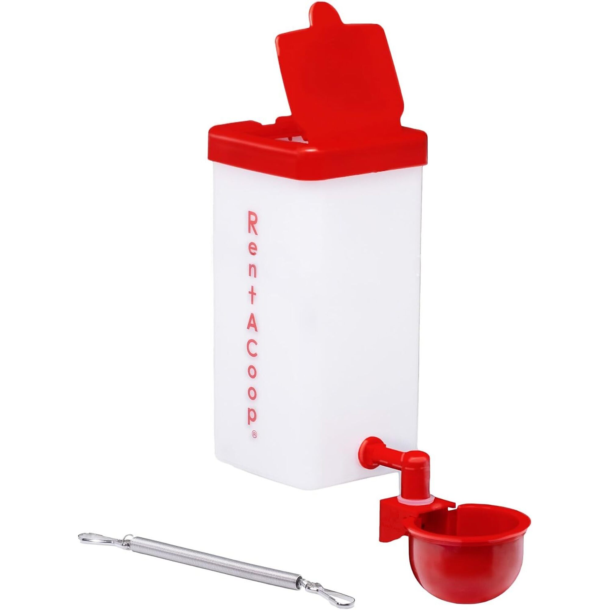 RentACoop, 32 Oz (1L) Autofill Cup Drinker With Cup Insert and Sliding Cone Lid for Chickens and Poultry , Model# WR-1LRC-CKDR