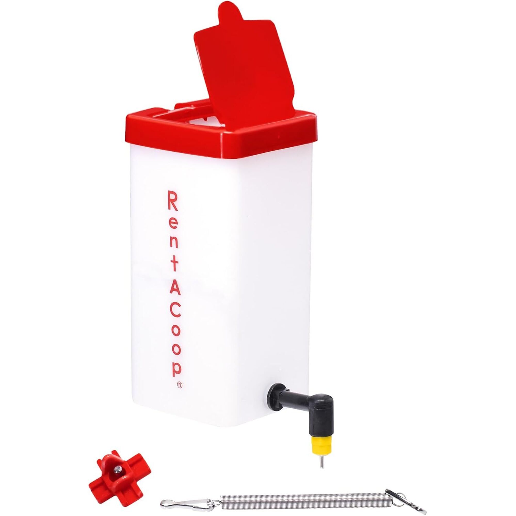 RentACoop, 32 Oz (1L) Versatile Chick Drinker with Sliding Cone Lid and 2 Drinker Attachments, Model# WR-1LCD-VERS