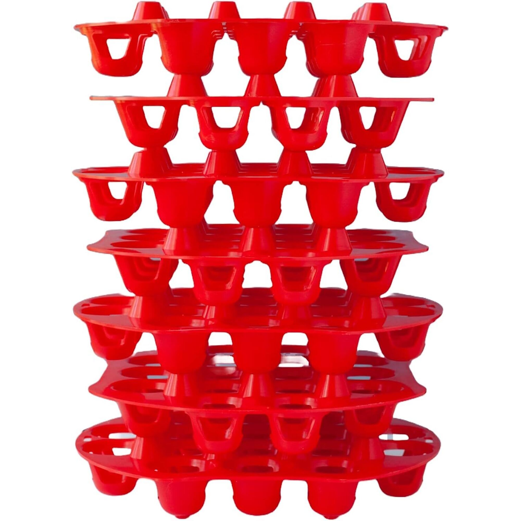 RentACoop, Egg Collection Trays - Pack of 7 with 2 Hanging Clips, Works with 5 Gal Buckets, Model # PL-EGG7-TRAY