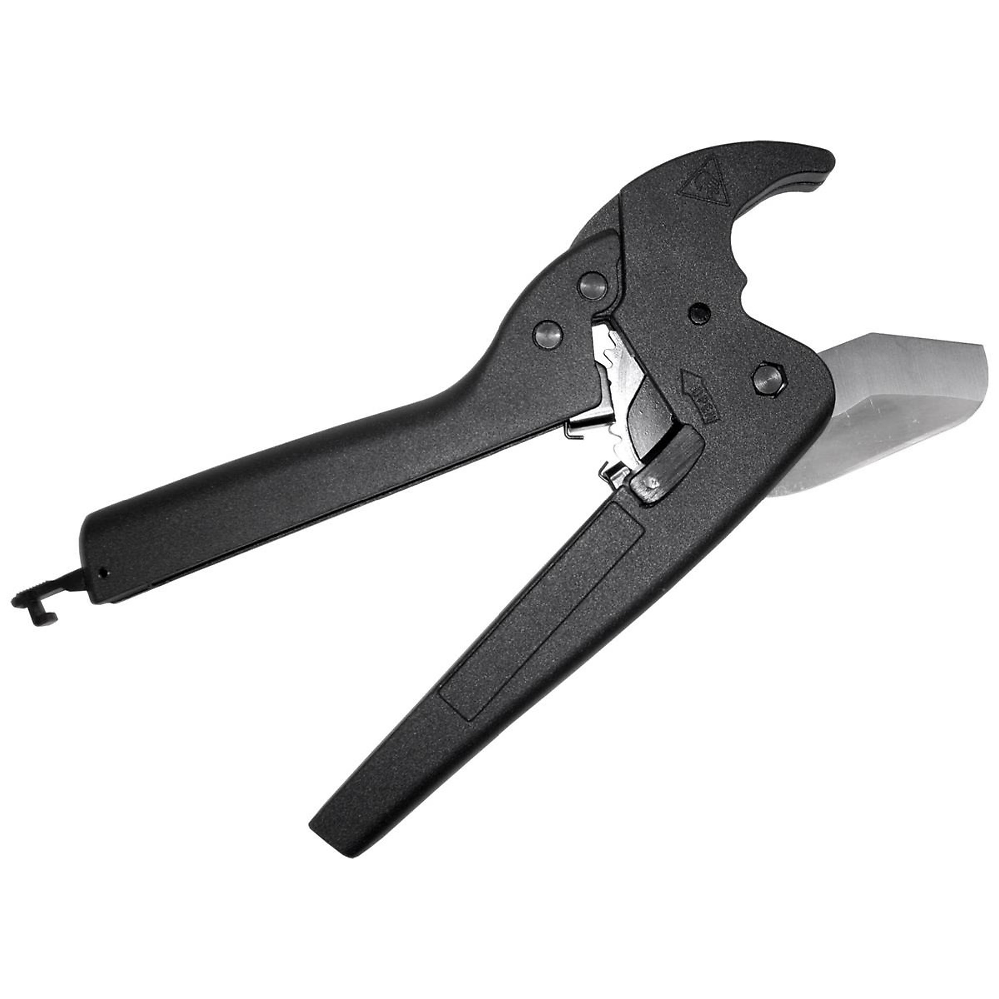 K Tool International Ratcheting Pipe and Hose Cutting Pliers — 1.5in. Max Diameter, Quick-Release Lever, Model# KTI72355