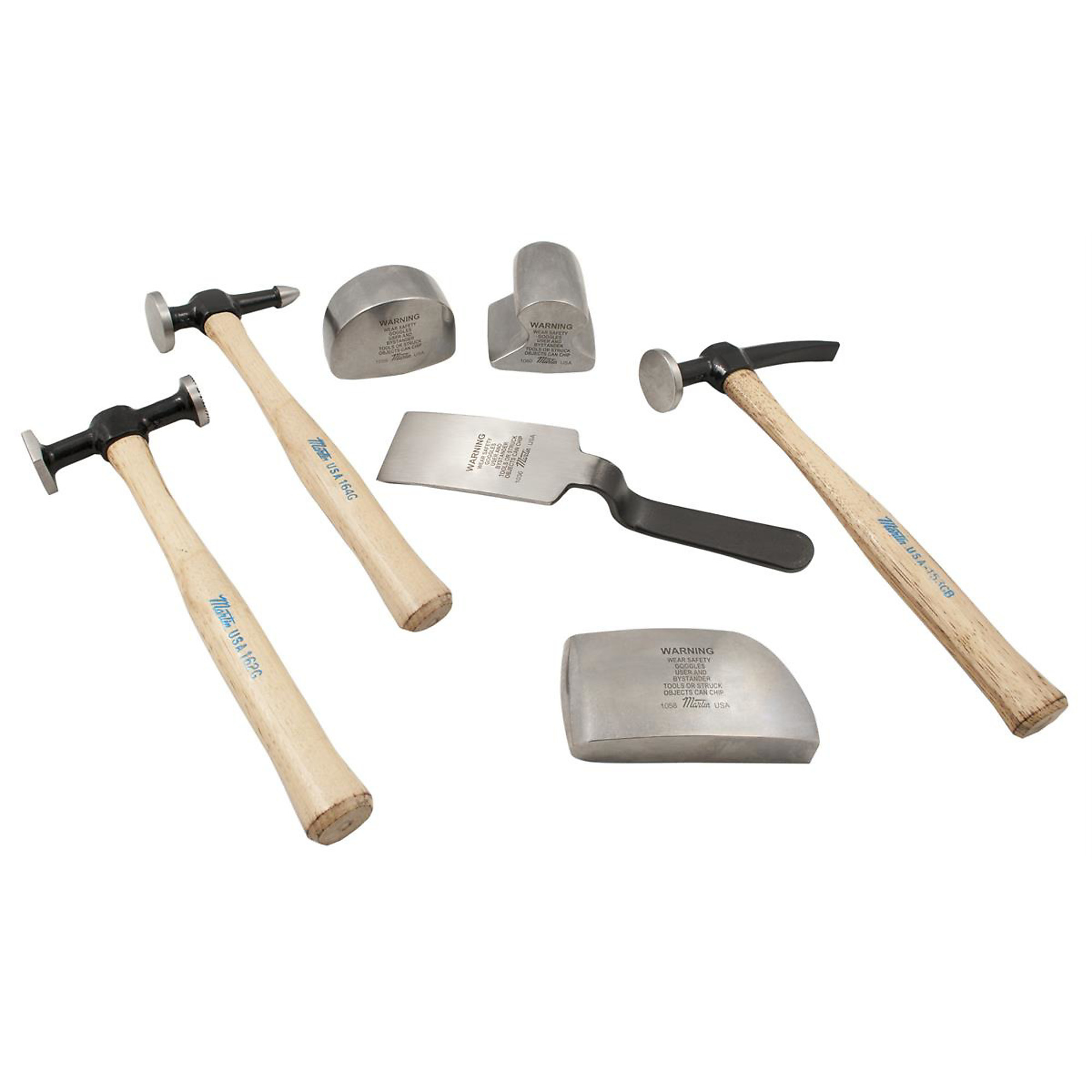 Martin Tools 7-Piece Body and Fender Repair Set — Hickory Handles, Model# MRT647K