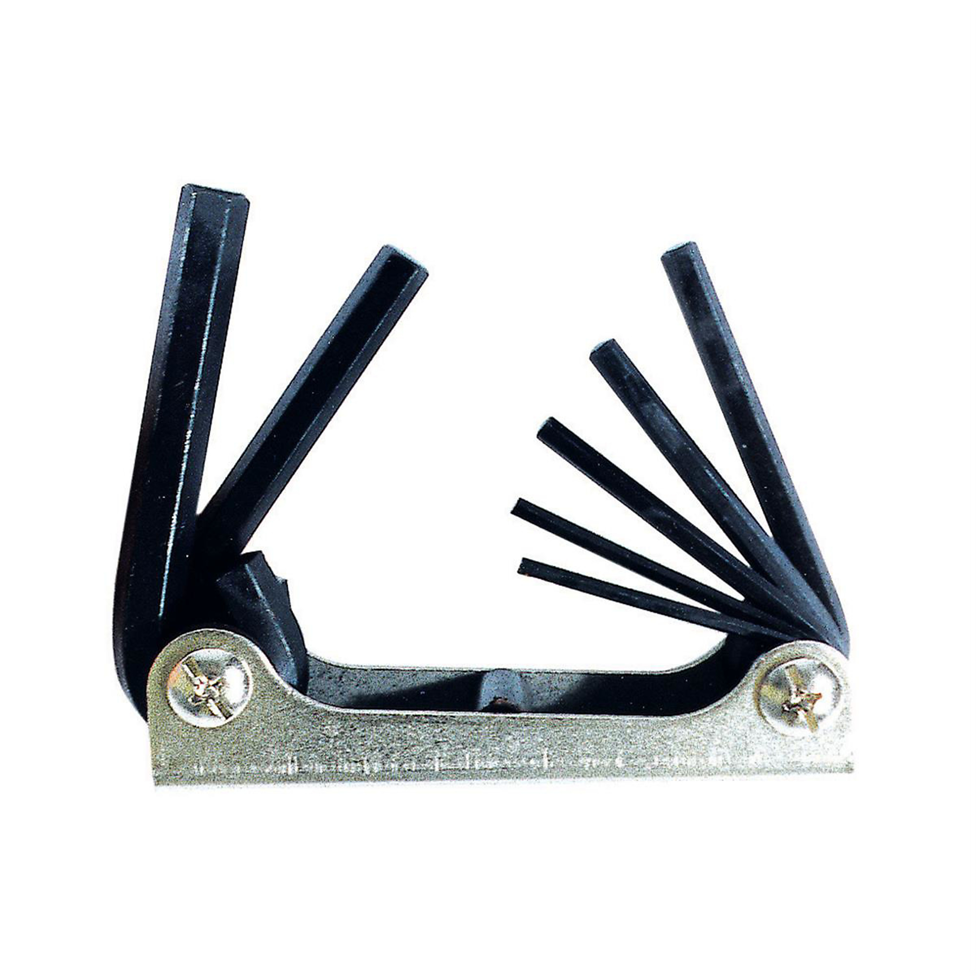 K Tool International Folding Hex Key Set — 7-Pc., SAE 1/8in.-3/8in., Model# KTI71400