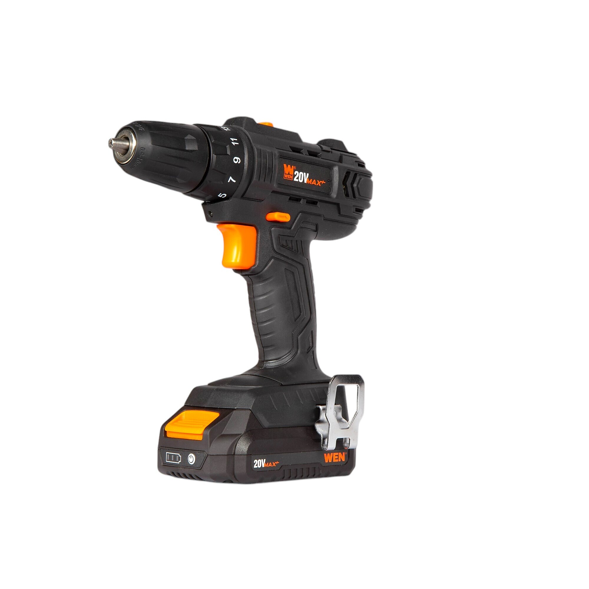 WEN, Cordless 3/8in. Drill/Driver w/ Battery and Charger, Chuck Size 3/8 in, Max. Torque 354 ft-lbs., Max. Speed 1500 rpm, Model# 20119