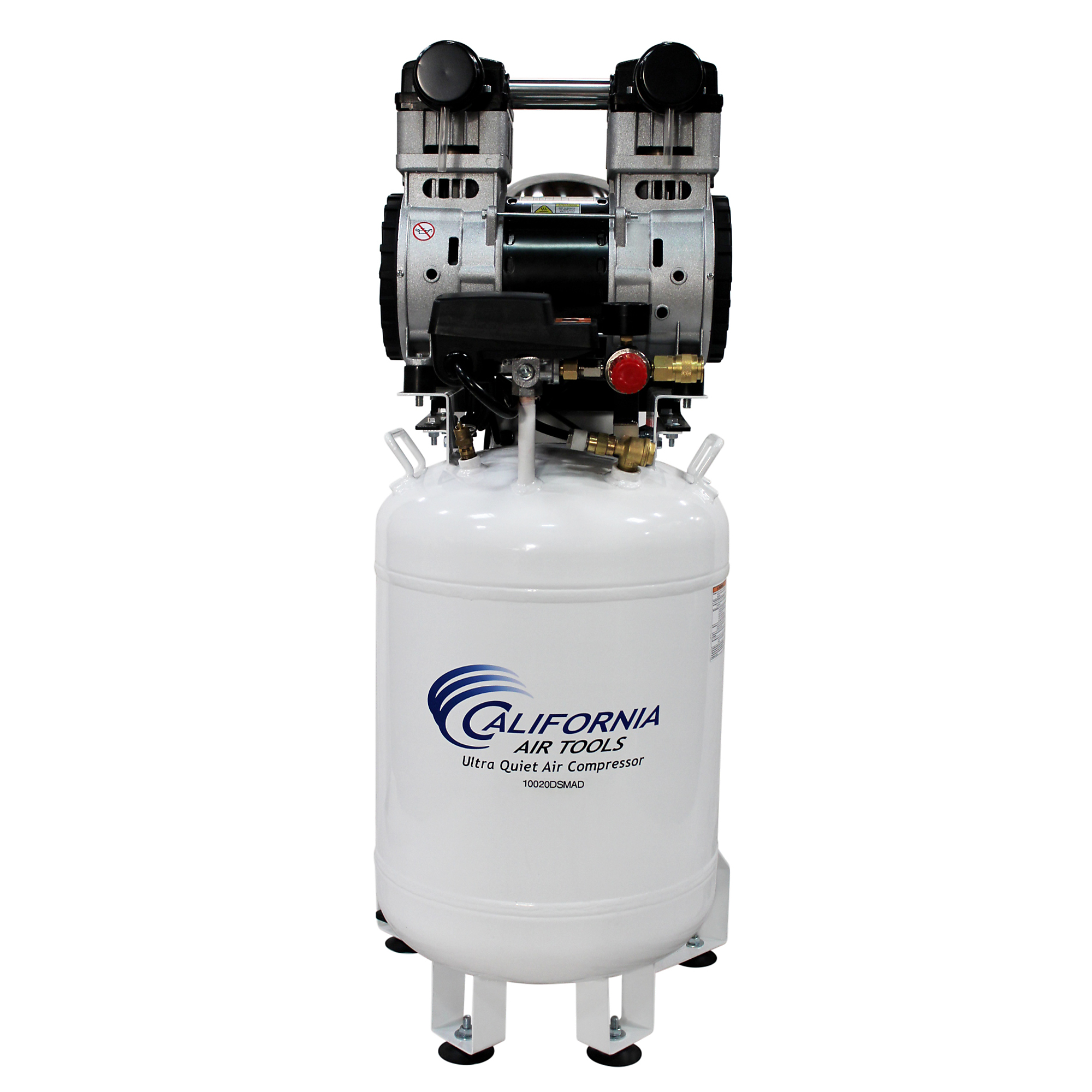 California Air Tools, CAT 10020DSMAD 10Gal 2Hp AirCompressor, Horsepower 2 HP, Air Tank Size 10 Gal, Volts 110 Model# CAT-10020DSMAD