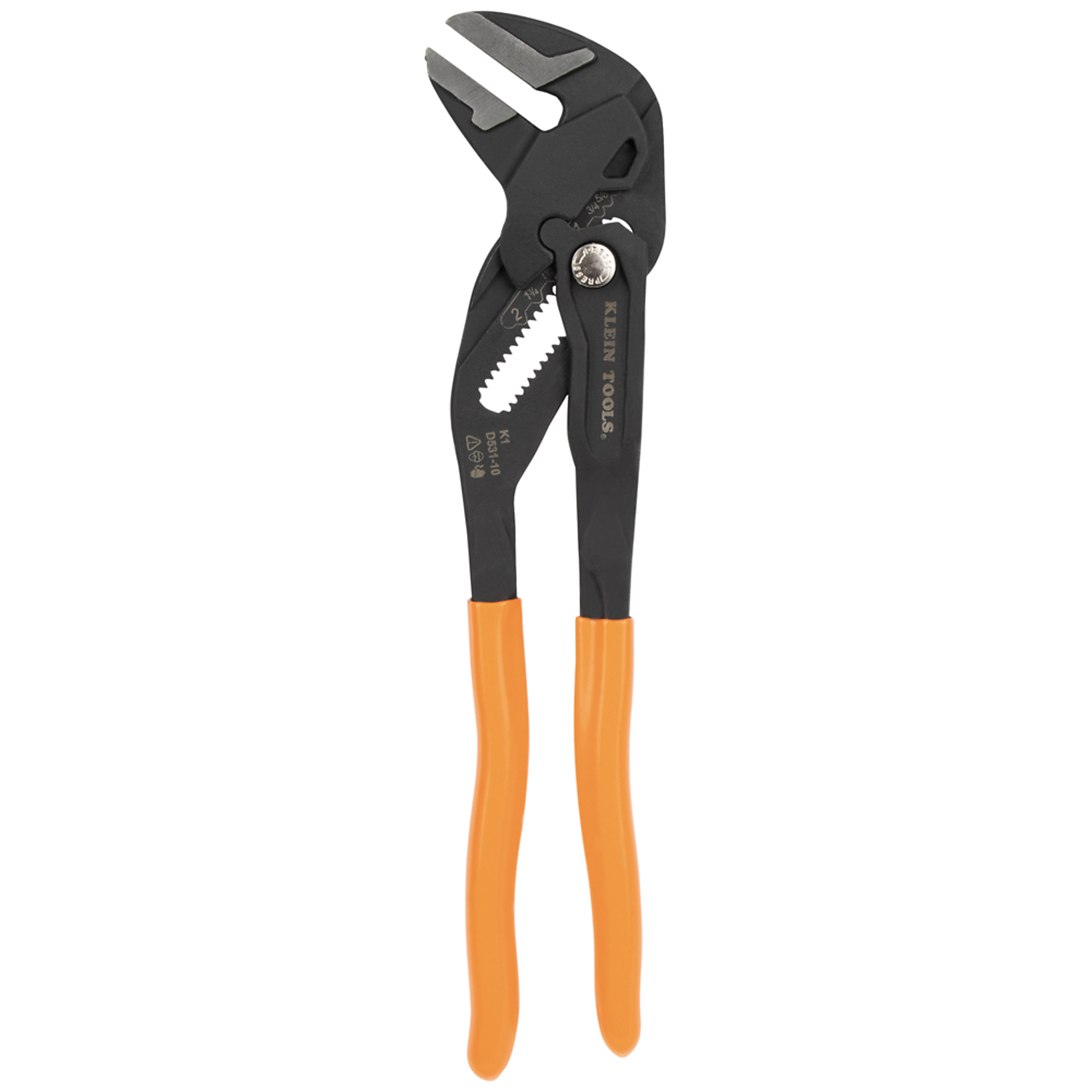Klein Tools, Compact Plier Wrench, 10in., Jaw Capacity 2 in, Model# D53110