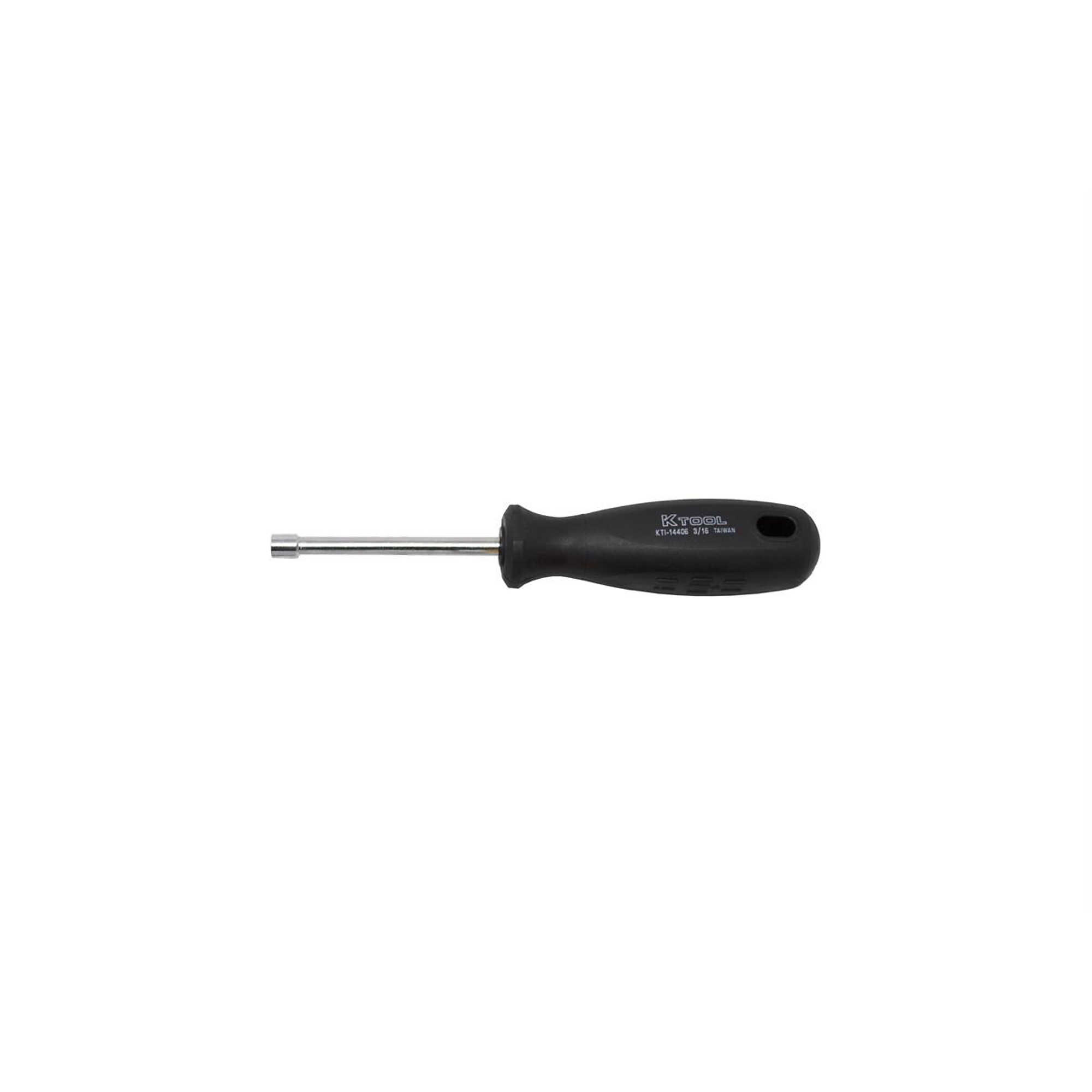 K Tool International SAE Nut Driver — 3/16in. x 3in., Soft-Grip Handle, Alloy Steel, Model# KTI14406