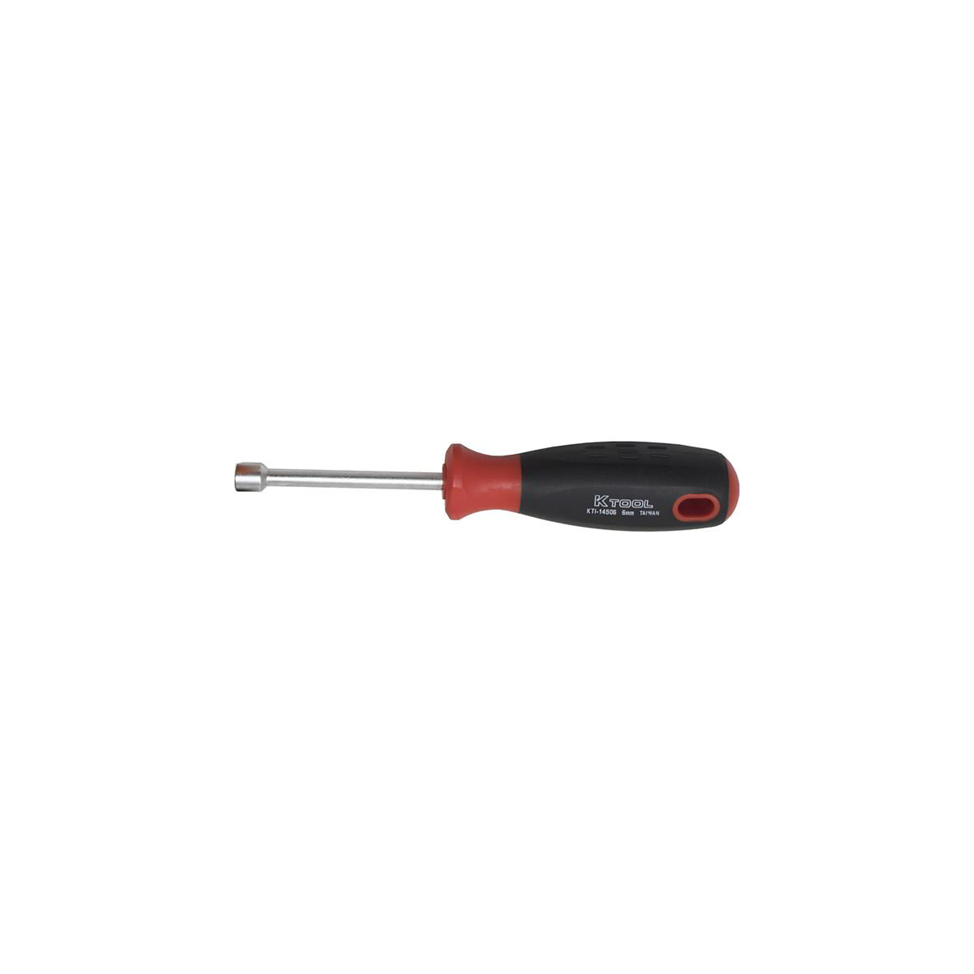K Tool International Metric Nut Driver — 6mm x 75mm, Soft-Grip Handle, Model# KTI14506